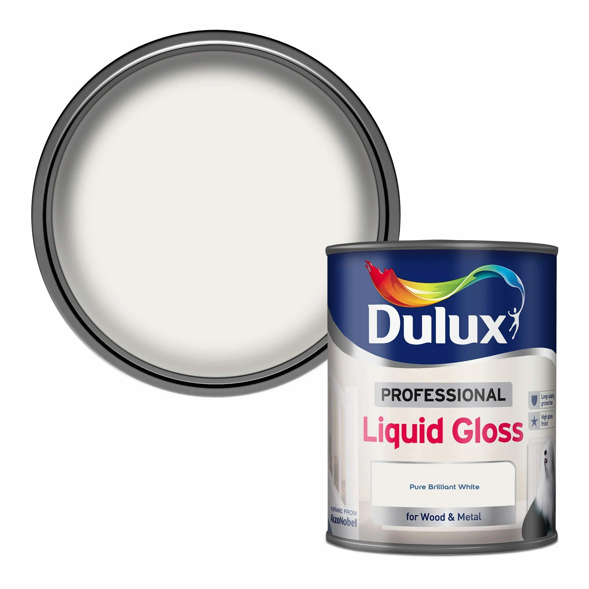 Dulux Farba do drewna i metalu czysta brylantowa biel 750 ml