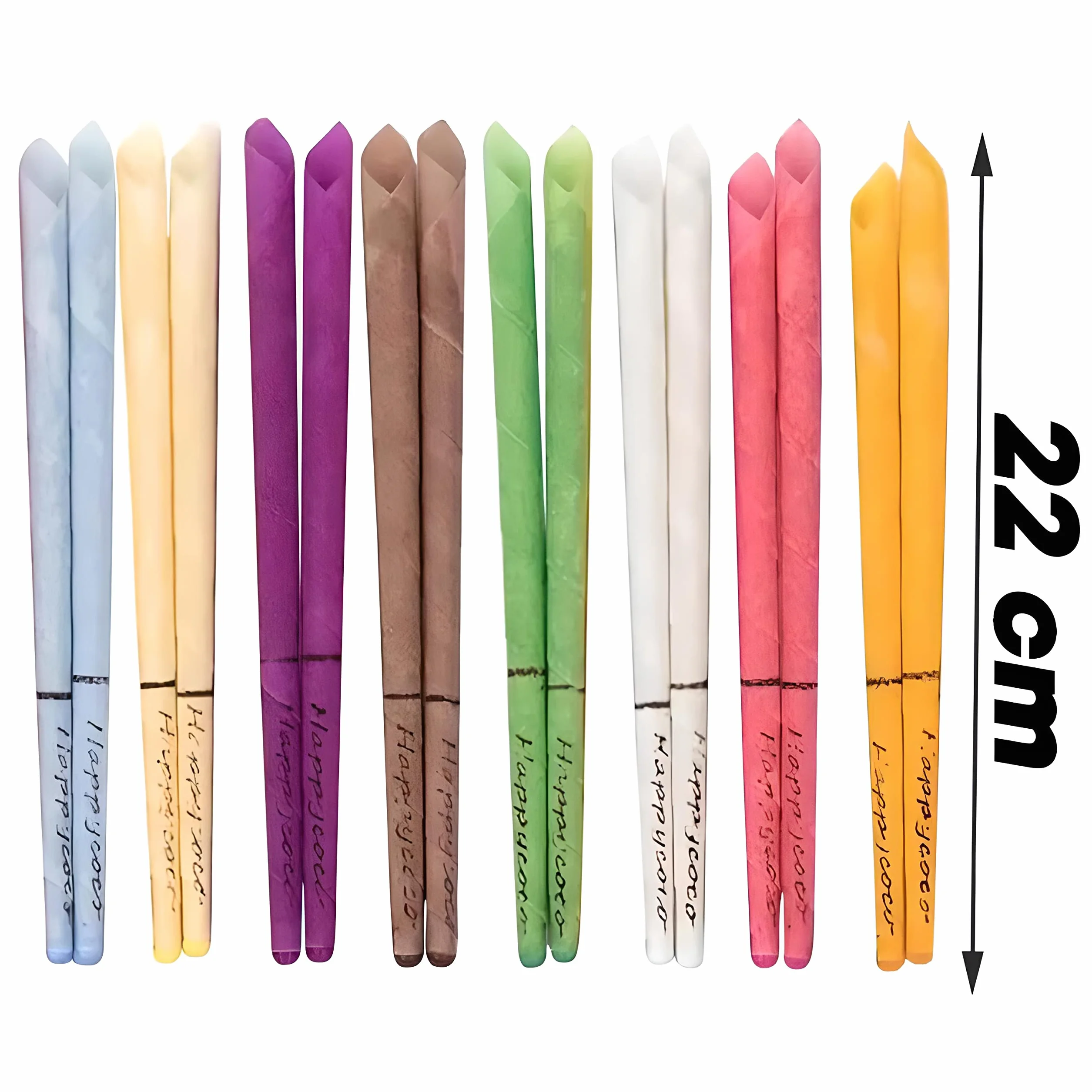 Retoo 16 sztuk świec do uszu, wosk pszczeli z filtrem bezpieczeństwa, usuwanie woskowiny usznej, długość świec 23cm, 8 kolorów, 8 podstawek, 16 patyczków/świeczek do uszu, do czyszczenia i relaksu