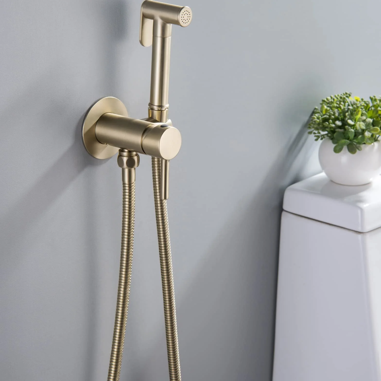 Złoty mosiężny ręczny opryskiwacz bidet zestaw do toalety naścienny zestaw opryskiwaczy pieluch z pojedynczym uchwytem wąż prysznicowy 150 cm w zestawie