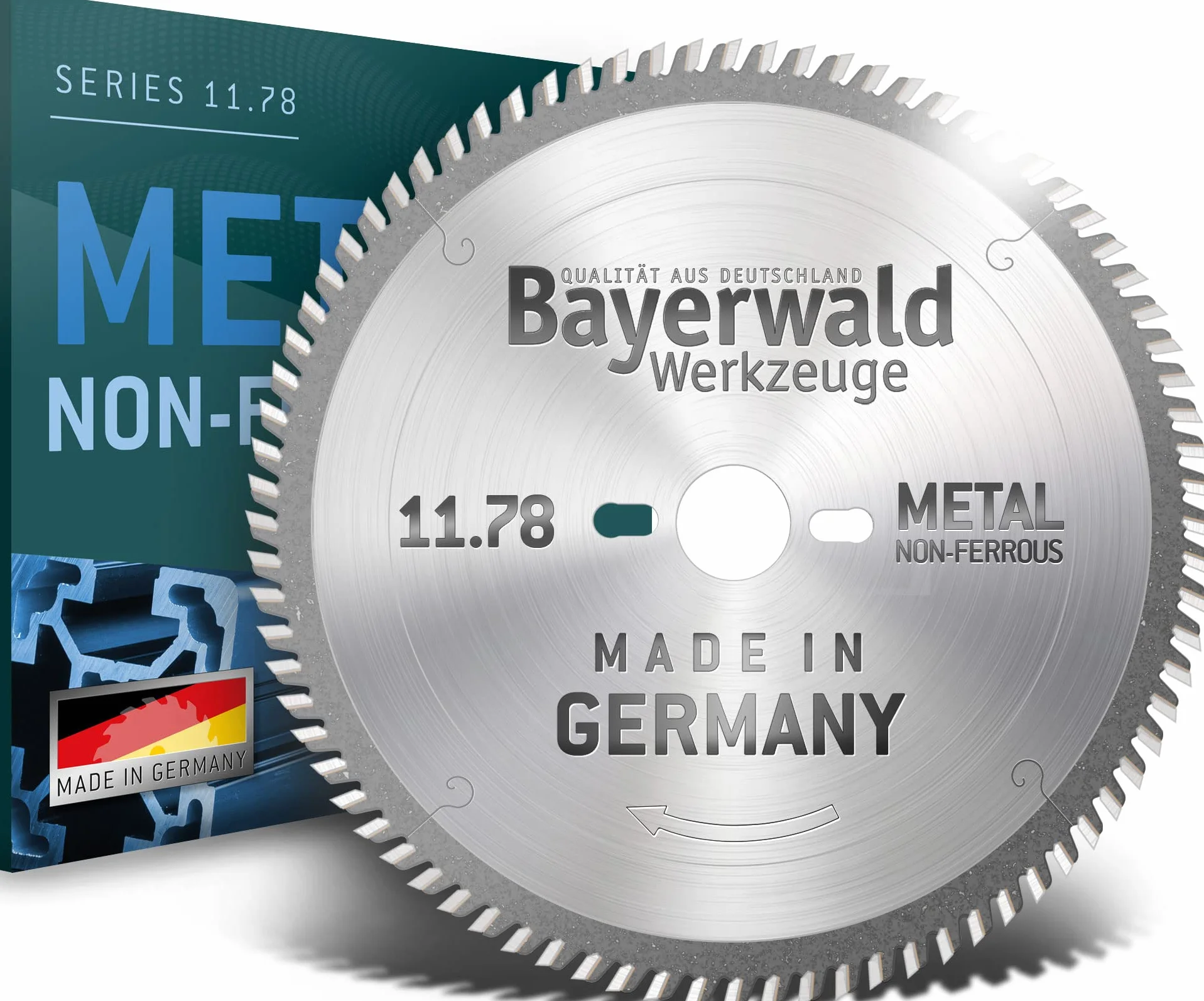 Bayerwald - HM brzeszczot do piły tarczowej - Ø 300 mm x 3,2 mm x 30 mm | trapezowy płaski ząb dodatni (96 zębów) | otwory dodatnie: otwory kombinowane + 2/7/42 | aluminiowy brzeszczot do piły