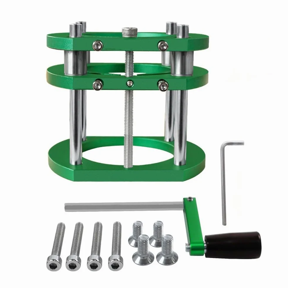 Podstawa do podnoszenia routera do obróbki drewna, metalowy ręczny system podnoszenia z 4 zaciskami szczękowymi, pasuje do maszyn do przycinania 64-66 mm, płyta ze stopu aluminium CNC, 51 mm, kolor