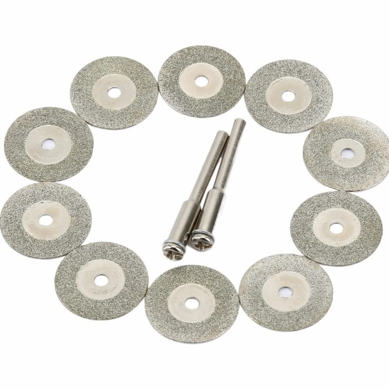 Ostrza do cięcia szkła, Zestaw diamentowych tarcz tnących 20 mm z trzpieniem do wyrobu biżuterii 12 szt. Lub 24(12pcs Set)