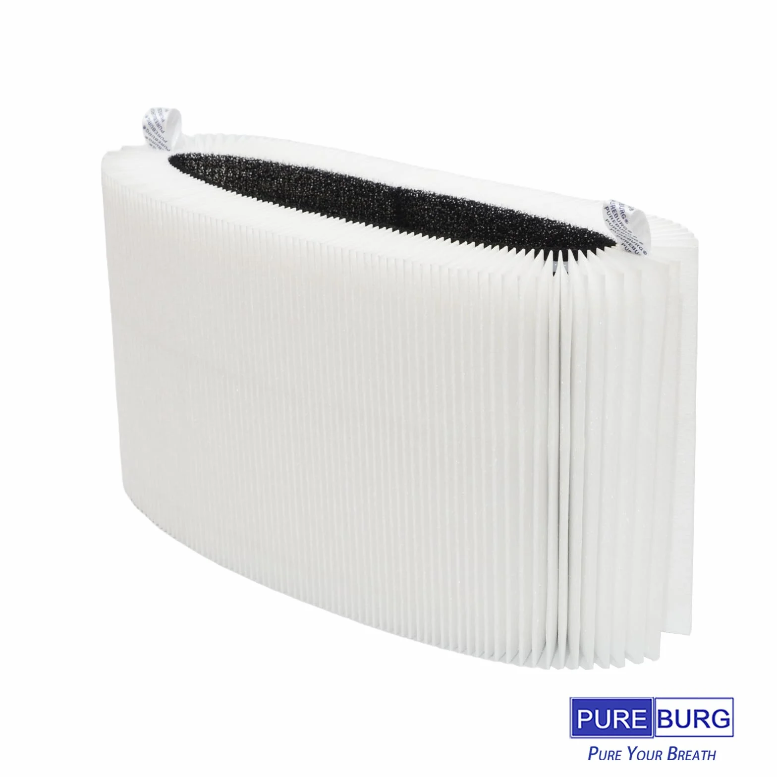 PUREBURG Filtr zastępczy kompatybilny z Blueair Blue Pure 511i Max, 4 sztuki w opakowaniu z węglem aktywnym H13 HEPA, oczyszczanie powietrza, kurz, lotne organiczne lotne związki organiczne, zapachy