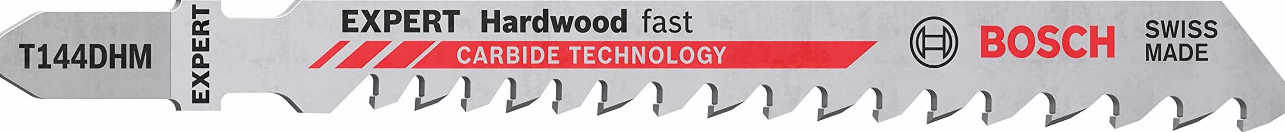 Bosch 3x Brzeszczot do wyrzynarki EXPERT Hardwood fast T144DHM (do Twarde drewno, Plastikowe drewno WPC, Długość 100 mm, Professional Akcesoria Wyrzynarka)