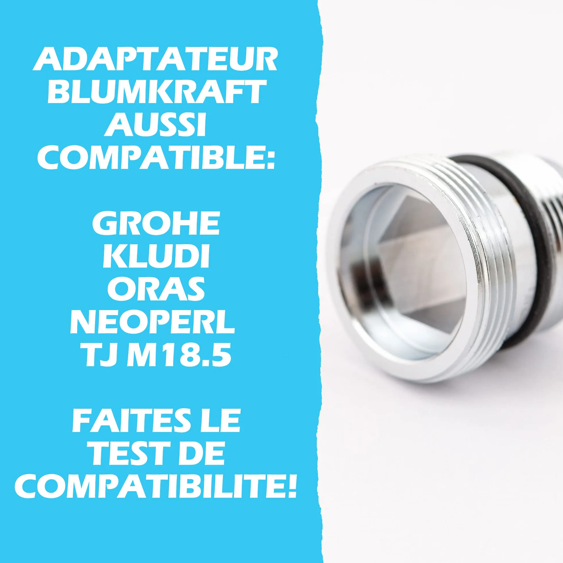 Adapter miksera M18.5 - M22 do baterii kuchennych i łazienkowych IKEA oraz GROHE, Neoperl TJ, filtr BRITA