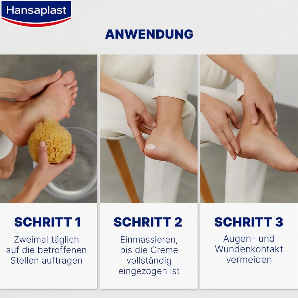 Hansaplast ‎4210201849834 Krem Przeciw Zrogowaciałej Skórze, 75 ml, Biały