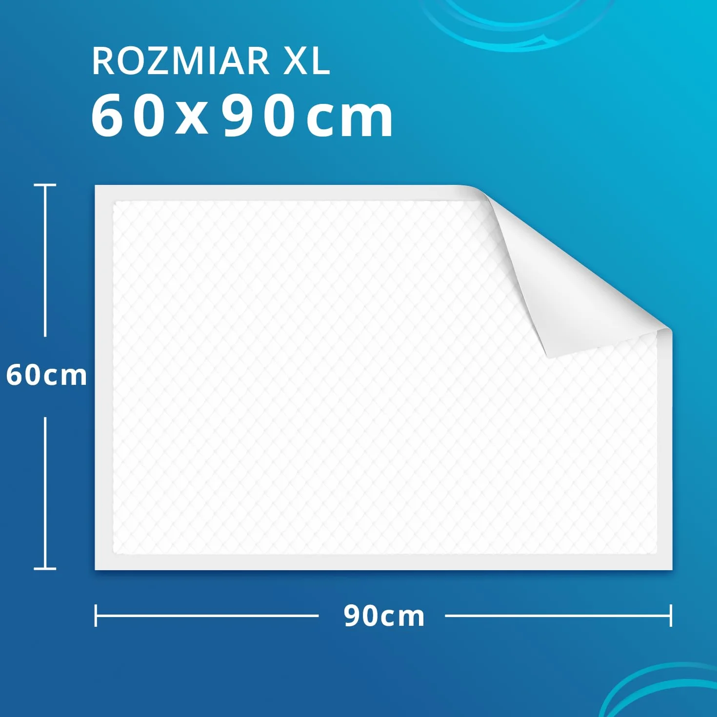 WhyWorry Jednorazowe podkładki na łóżko z nietrzymaniem moczu, 60 x 81 cm, dla dorosłych i seniorów, super chłonne podkładki dla niemowląt, szczelne, grube, pikowane podkładki, dla psów i szczeniaków
