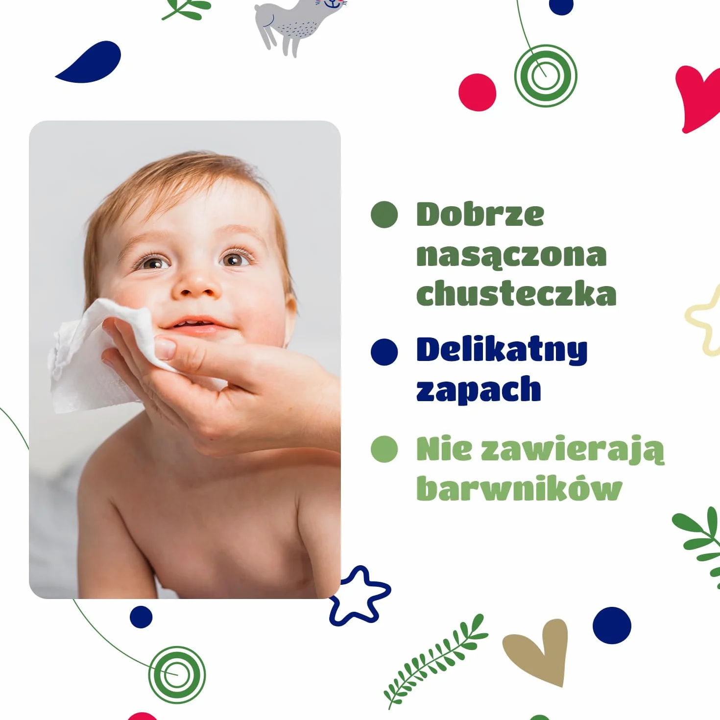 Kindii chusteczki nawilżane dla niemowląt i dzieci Natural Balance - działanie ochronne, nawilżające, regenerujące - delikatny zapach - zawierają alantoinę, emolienty - aloes - neutralne pH - 60 sztuk
