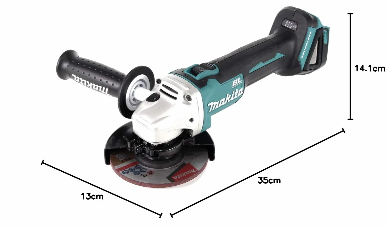Makita DGA 504 Szlifierka kątowa 18 V Solo bez baterii i ładowarki