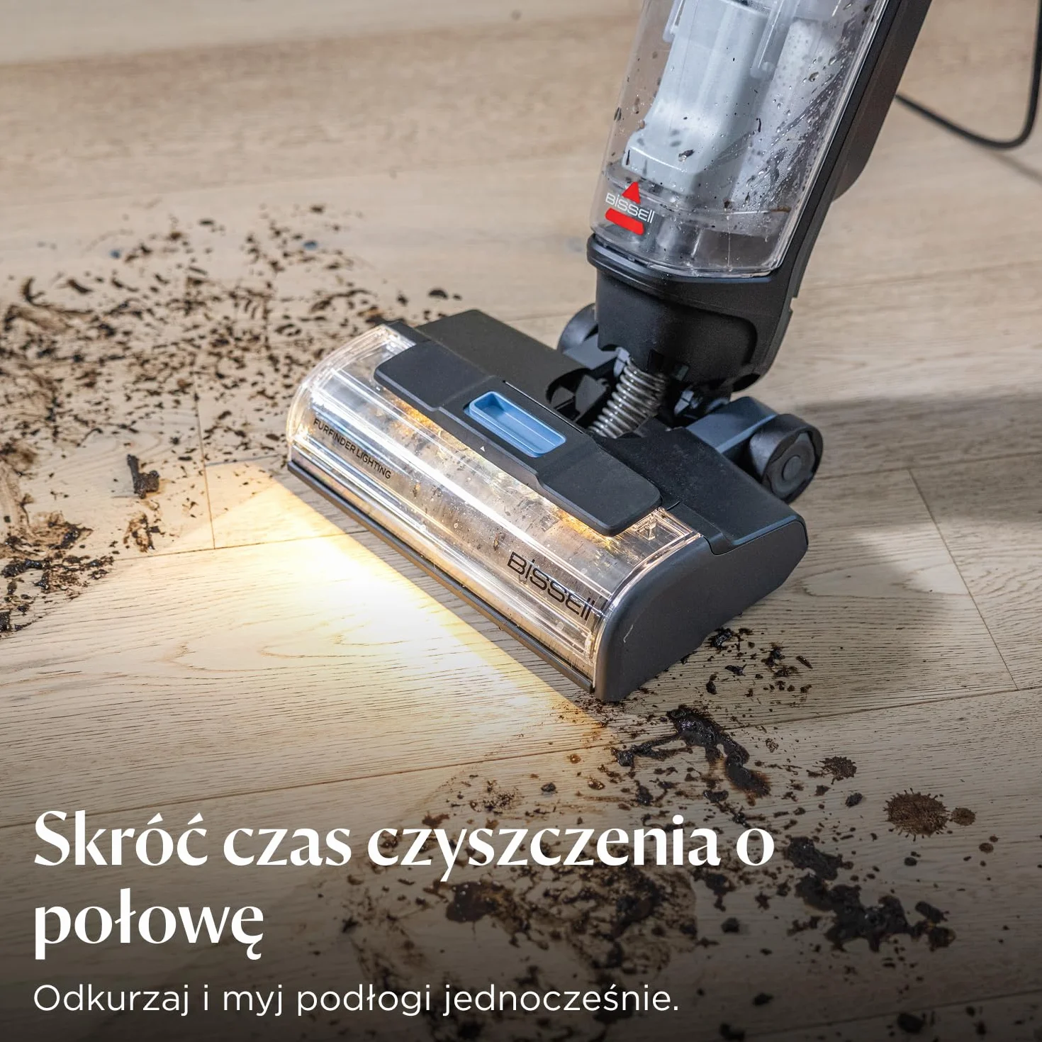 BISSELL CrossWave EdgeFind, odkurzacz do pracy na mokro i sucho, skuteczne czyszczenie po zwierzętach, odkurzacz do pracy na mokro z technologią ZeroGap, odkurzacz myjący, do wielu powierzchni, 4159N