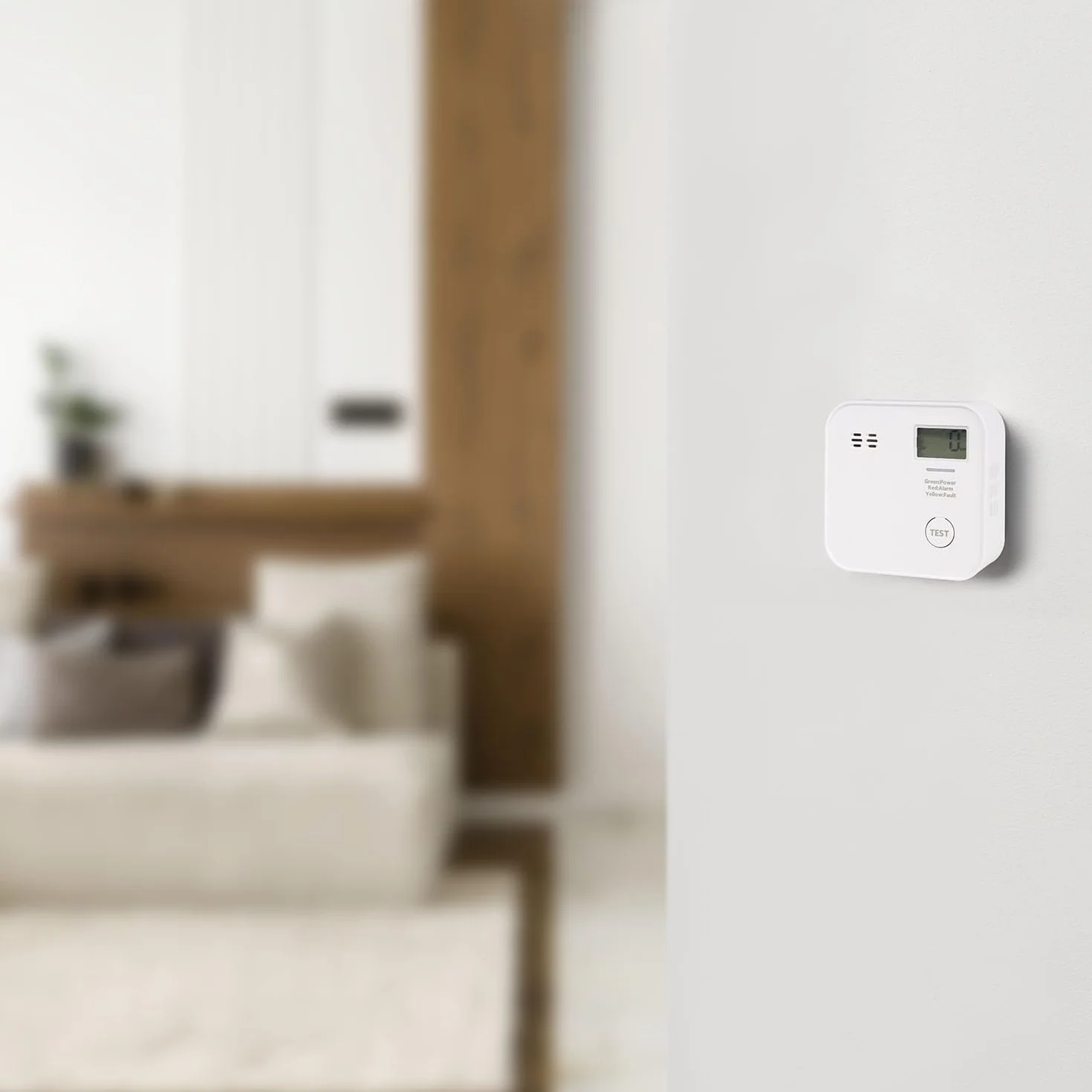 Smartwares czujnik CO - 10 lat baterii - wyświetlacz i wskaźnik LED - Przycisk testowy - FGA-13091