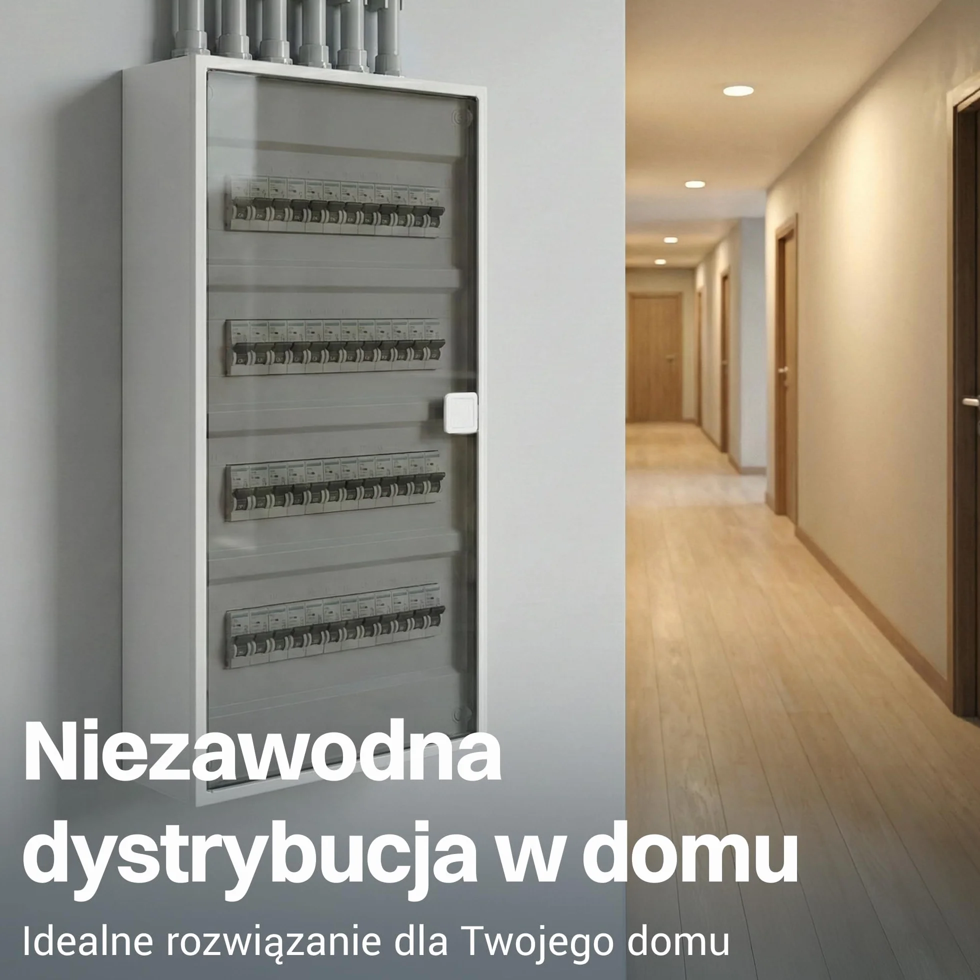Intratec ALPHA Rozdzielnica natynkowa 4-rzędowa – Skrzynka rozdzielcza na 48 modułów z przezroczystymi drzwiami – Obudowa DIN do domu i zastosowań profesjonalnych – 650 × 310 × 96 mm