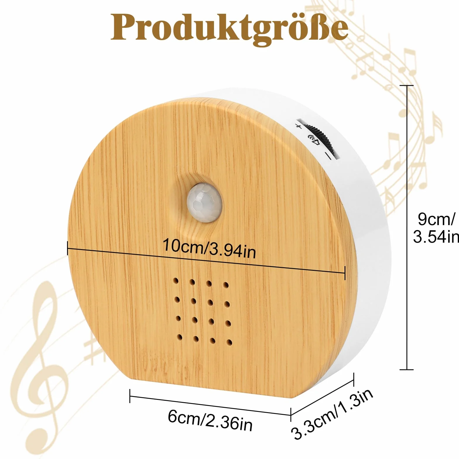 Pudełko z czujnikiem ruchu i 11 odgłosami natury (śpiew ptaków, szum morza, deszcz, tybetańska misa) – soundbox z timerem (2-60 min), przyssawkami, nadaje się do gładkich ścian
