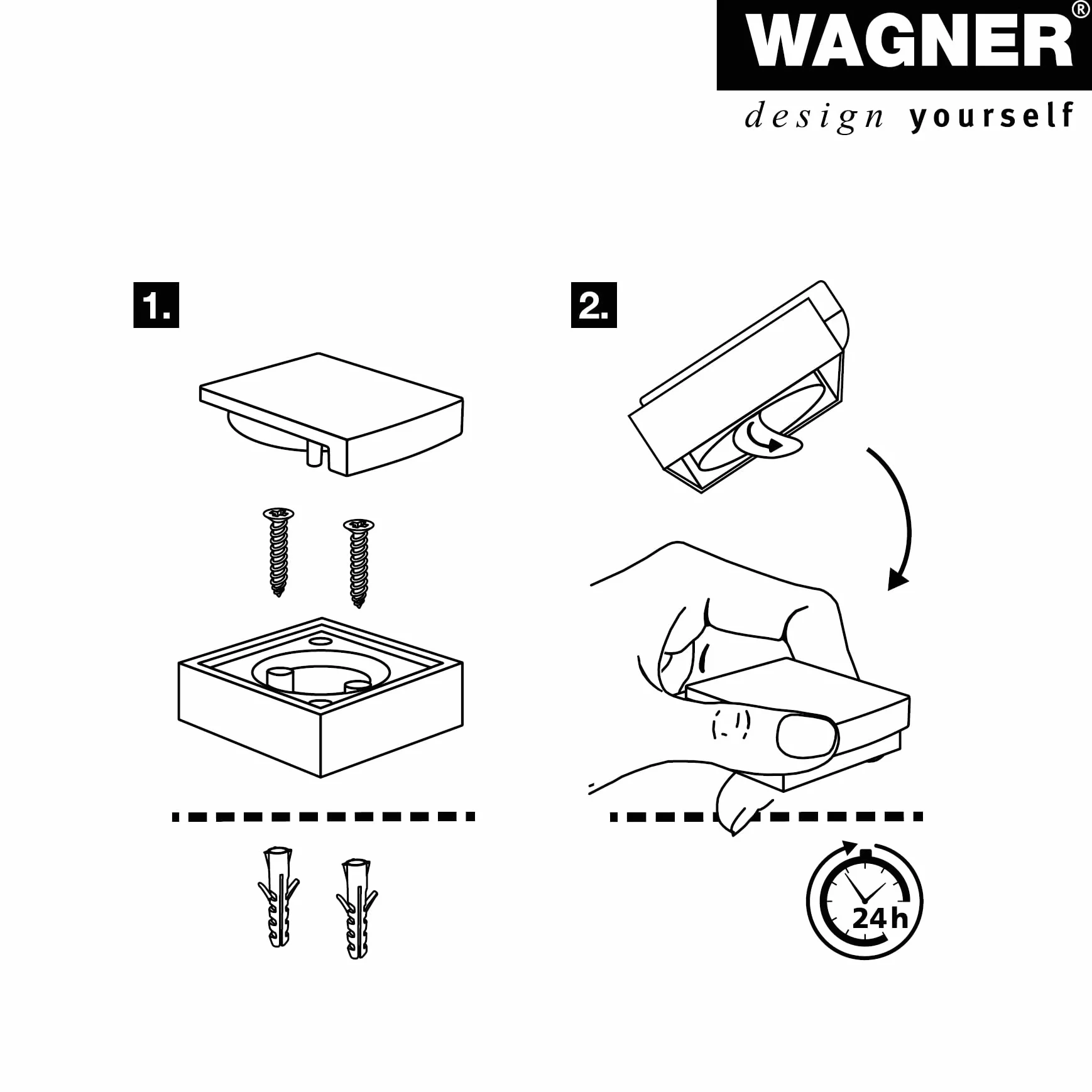 Wagner designerski stoper do drzwi podłogowych i ściennych SCREW OR GLUE/wkręcanie lub klejenie – 47 x 40 x 13 mm, szczotkowany metal, wygląd stali szlachetnej, kauczuk termoplastyczny, czarny, cena