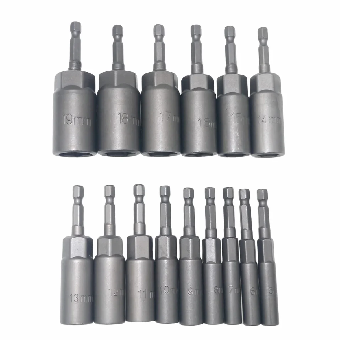 15 szt. Hex Shank Pogłębiony Klucz Nasadowy Nut Driver Power Screw Wiertła Zestaw narzędzi 5,5 mm ~ 19 mm