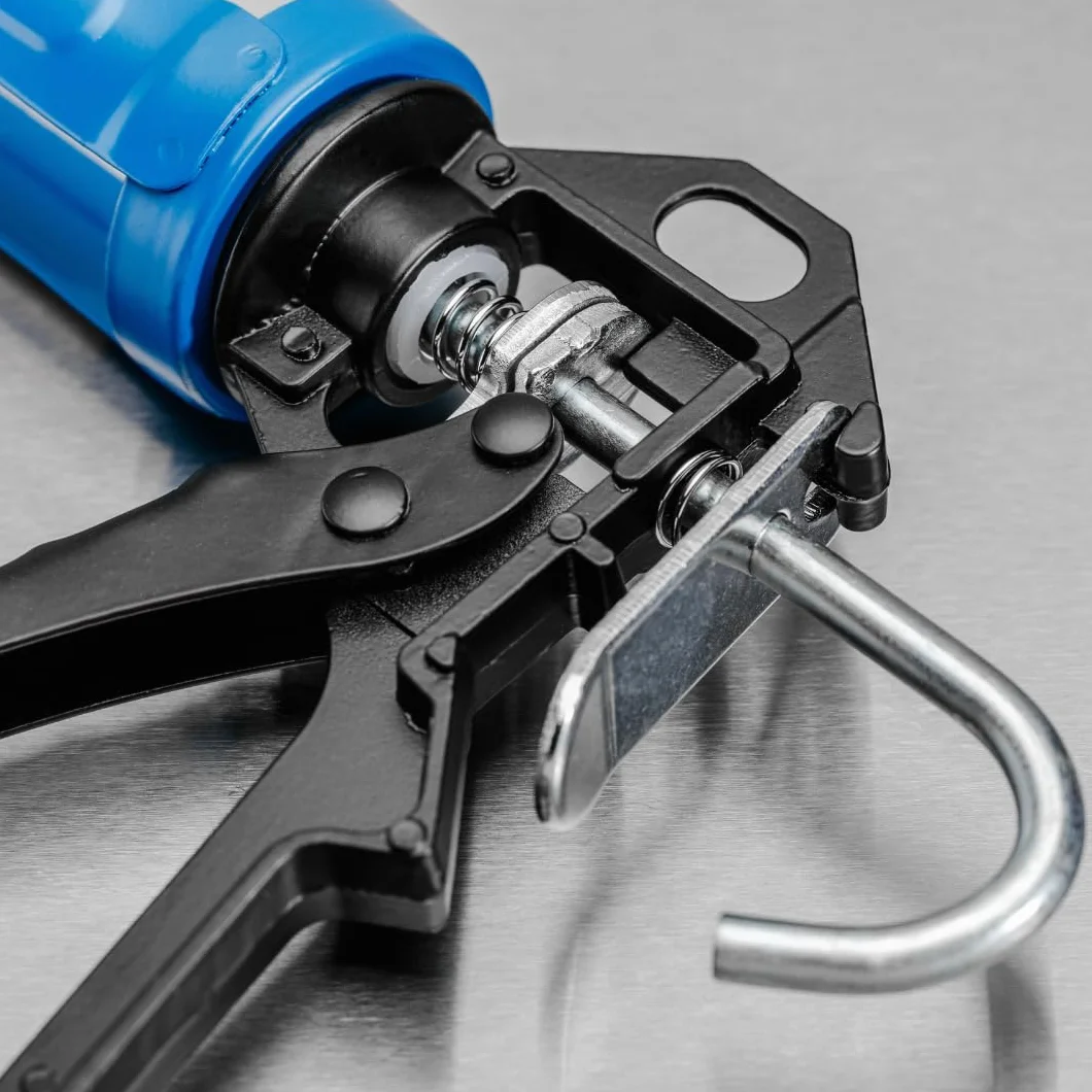 Högert Technik - Prasa do kartuszy – silikonowa strzykawka do obróbki wszystkich 310 ml kartuszy uszczelniających i klejowych – pistolet na kartusze – siła nacisku: 1800 N