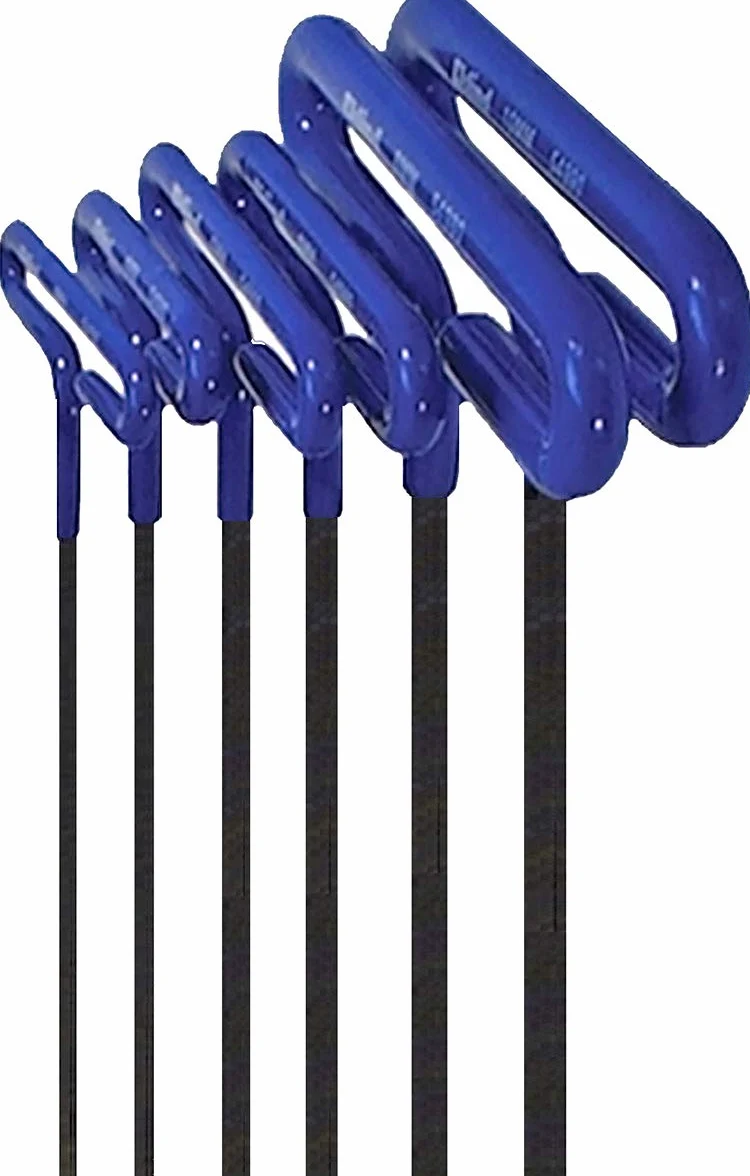 EKLIND Grip Hex 55166 Zestaw kluczy imbusowych typu T, wałki o długości 6 cali, rozmiary 2–6 mm