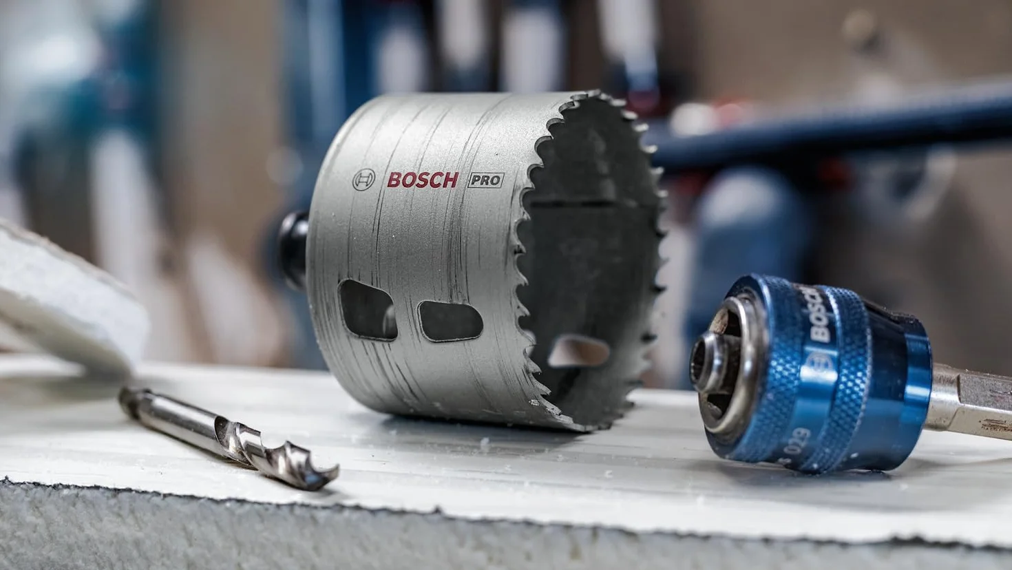 Bosch 24x Piła otwornica PRO Multi Material Power Change Plus (do Miękkie drewno, Płyta gipsowo-kartonowa, Ø 32 mm, Professional Akcesoria Wiertarki/Wkrętarki)