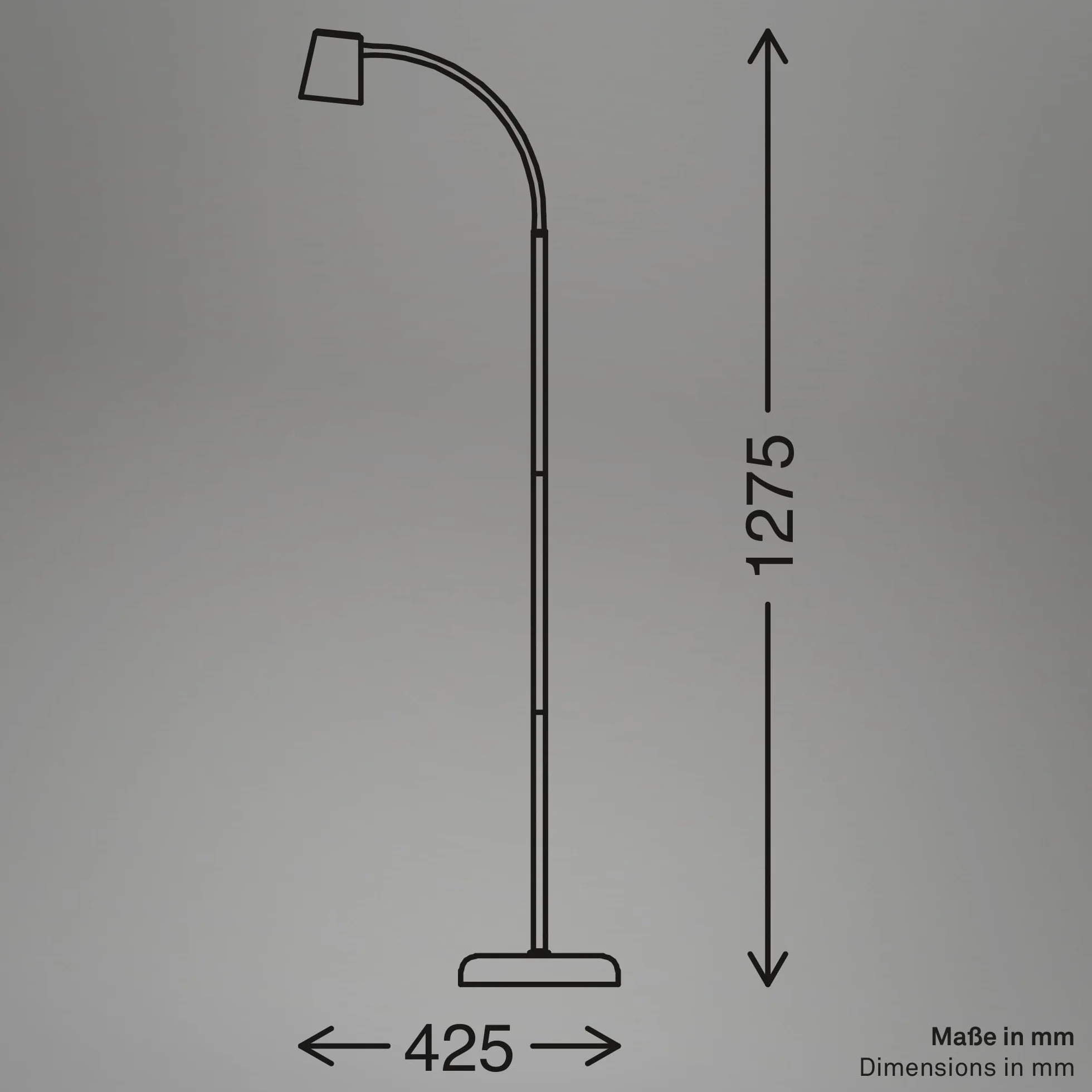 BRILONER - Lampa podłogowa z włącznikiem nożnym, GU10 max 9W, obrotowa, uplighter, do czytania i dekoracji, 21x127,5 cm, beżowy – wygodne sterowanie i stylowy design