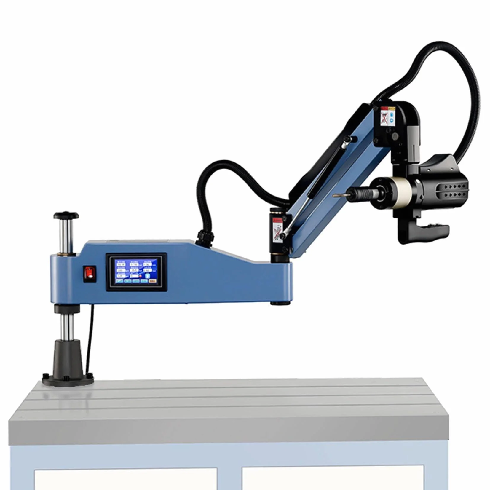 Elektryczna maszyna do gwintowania M3-M16, uniwersalne ramię do gwintowania 360°, maszyna do gwintowania wspornikowego, elektryczna maszyna do gwintowania CNC, do gwintowania i wiercenia