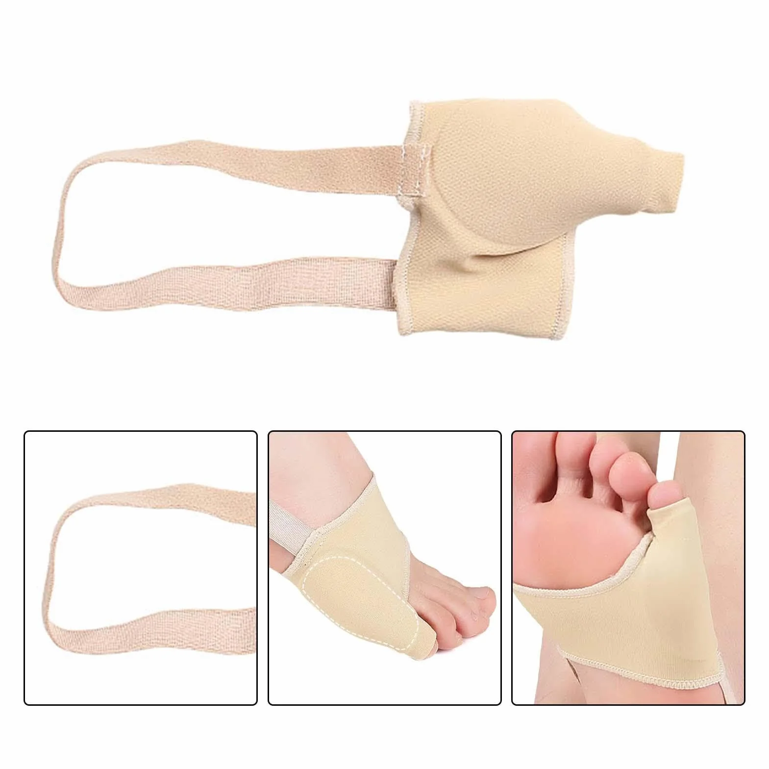 Przekładki na palce do stóp dla kobiet, Tailors Bunionette Splint Z Antypoślizgiem, Mały palec u nogi Szyna rękawa Bunionette Protector Relief Pinky Toe Separatory Korektor krawiecki dla koślawego