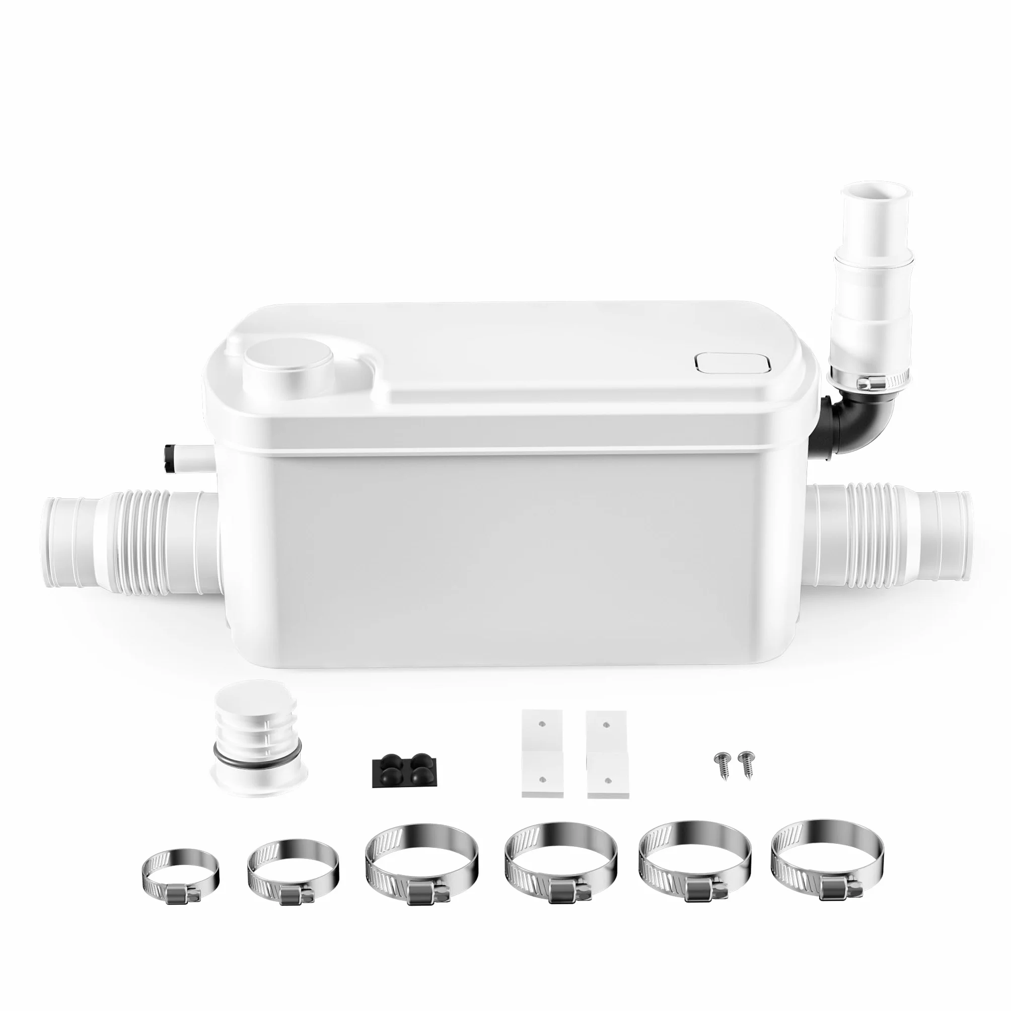 XPOtool Pomporozdrabniacz 3/1 z silnikiem 250 W, 100 l/min, wysokość do 8,5 m odległość do 85 m, przyłącze boczne pompa wc z rozdrabniaczem