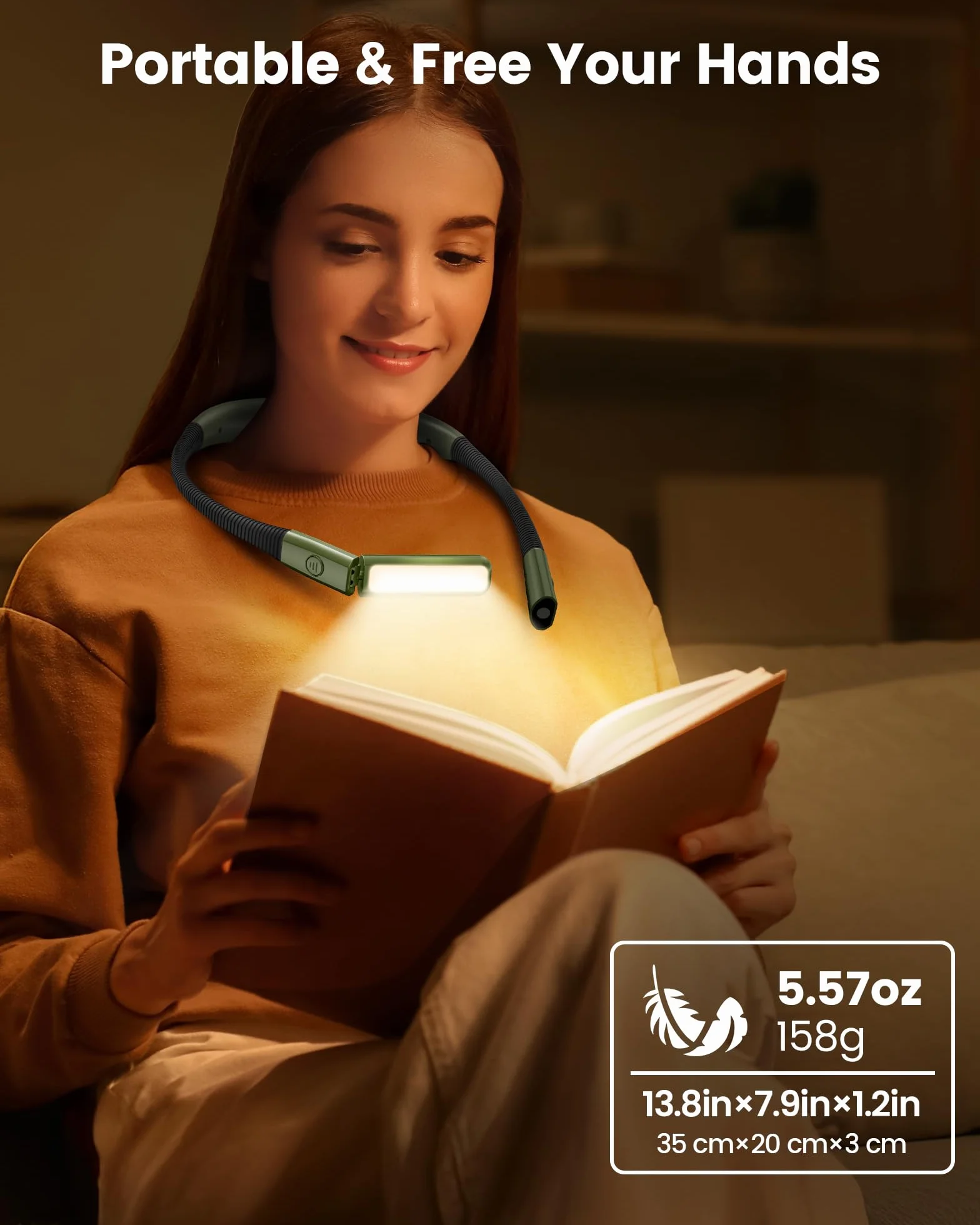 Glocusent Lampka do czytania szyja