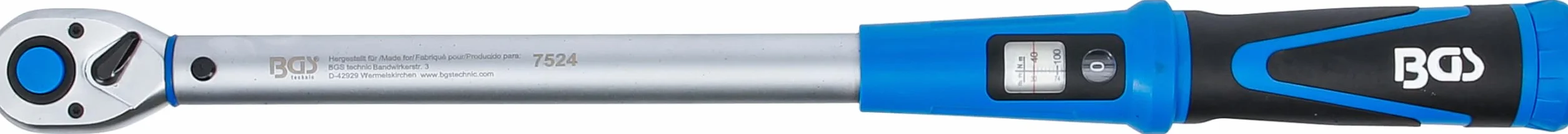 BGS 7524 | klucz dynamometryczny | napęd zewnętrzny czworokątny 12,5 mm (1/2") | 40-210 Nm