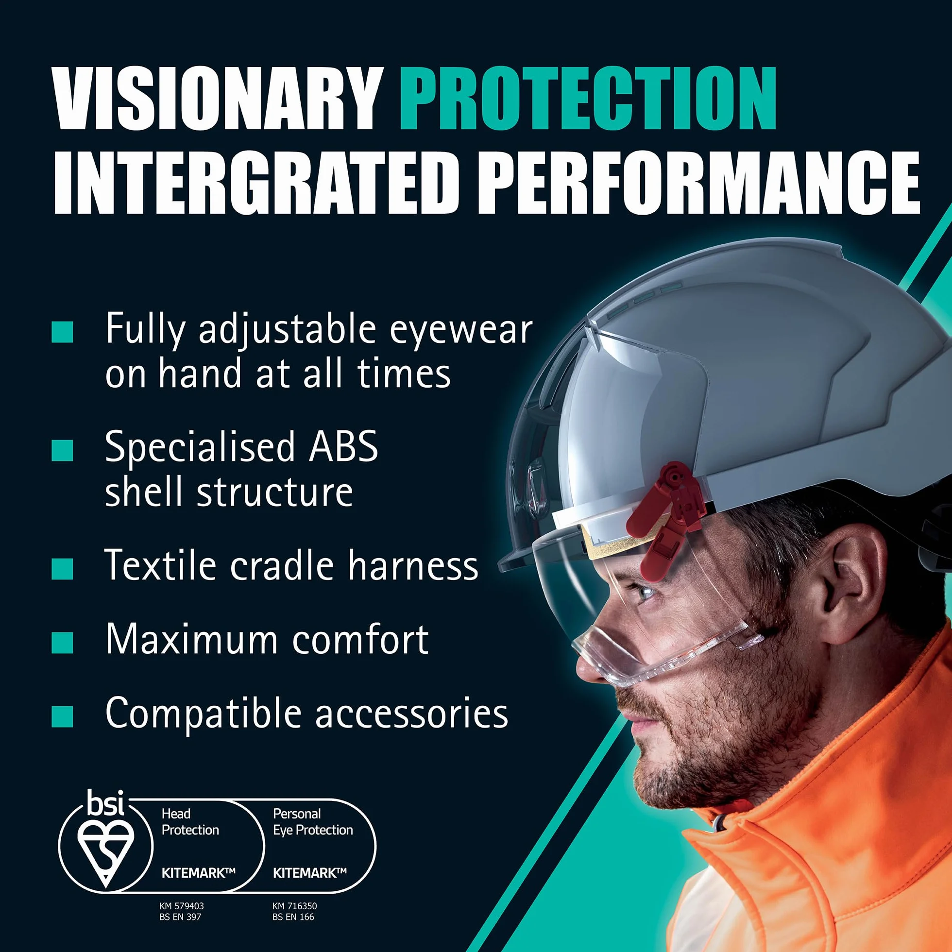 Jsp Evo Vistalens AMB170-005-F00 Kask Ochronny, Biały