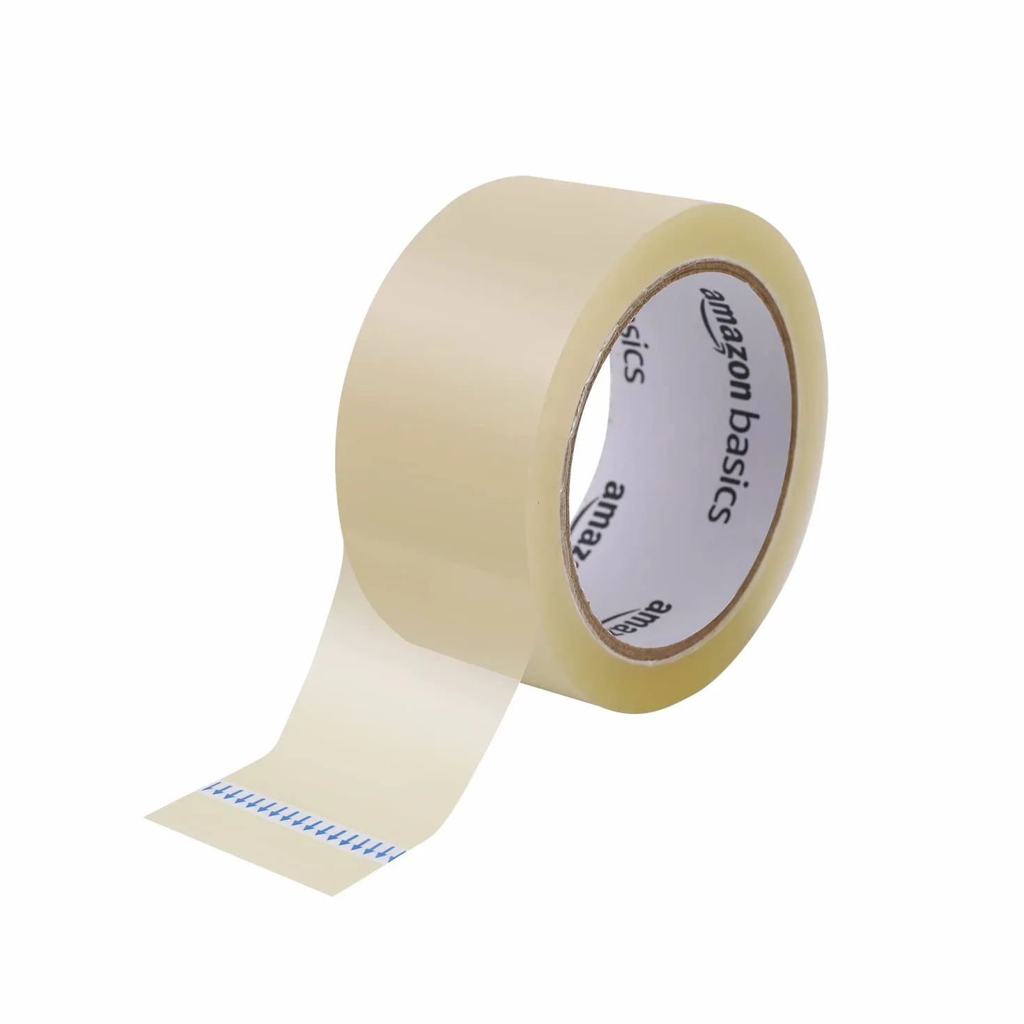Amazon Basics Taśma Pakowa, 48 mm × 66 m, Grubość 1,8 mil (46 mcm), Przezroczysta, 6 Rolek