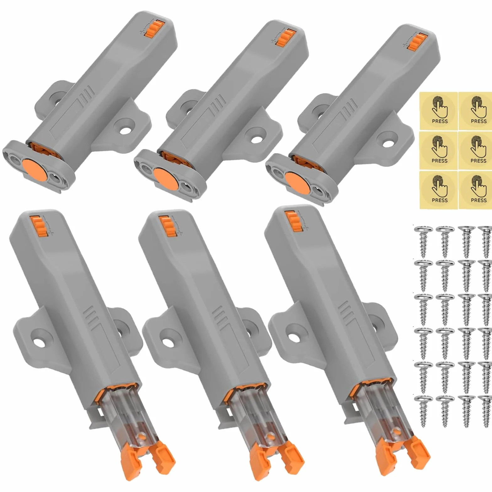 Otwieracz do drzwi push to open 6 szt. Heavy Duty 40 N sprężynowy zatrzask do szafki kuchennej