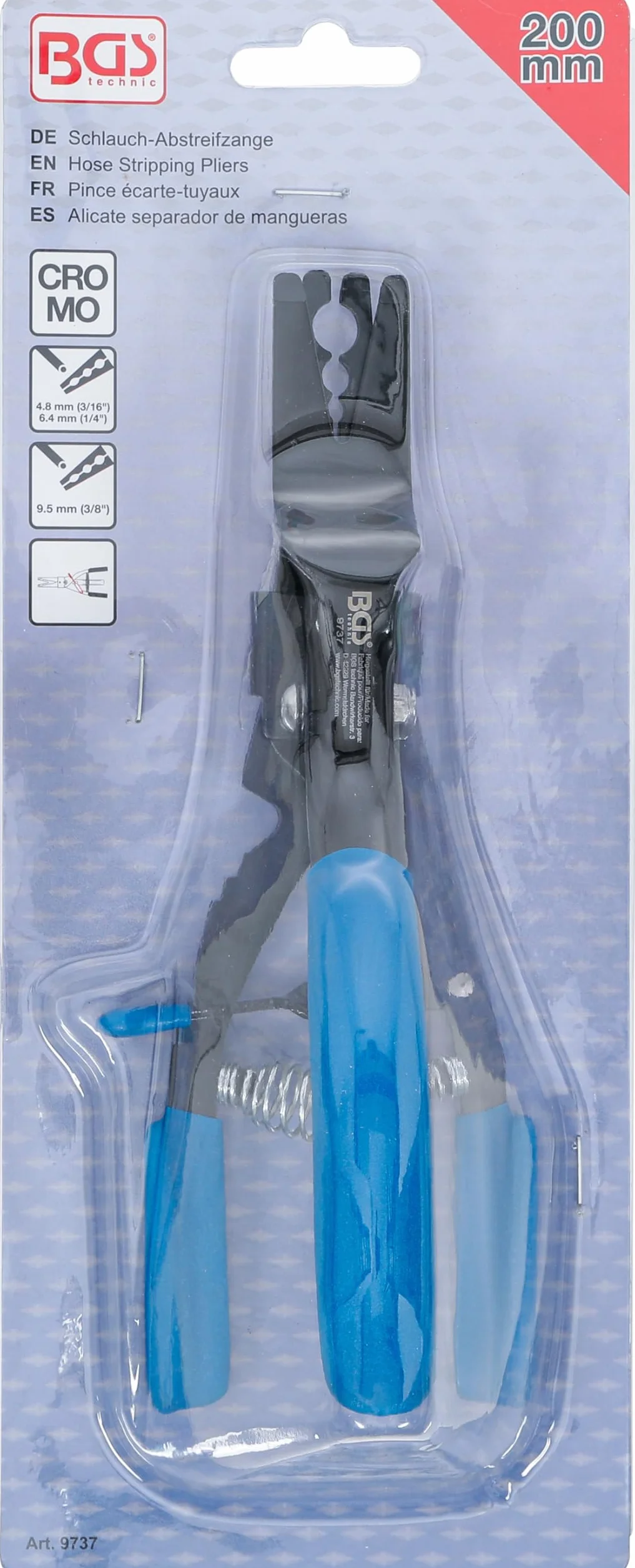 BGS 9737 Szczypce do odsuwania węży blokowane 202 mm