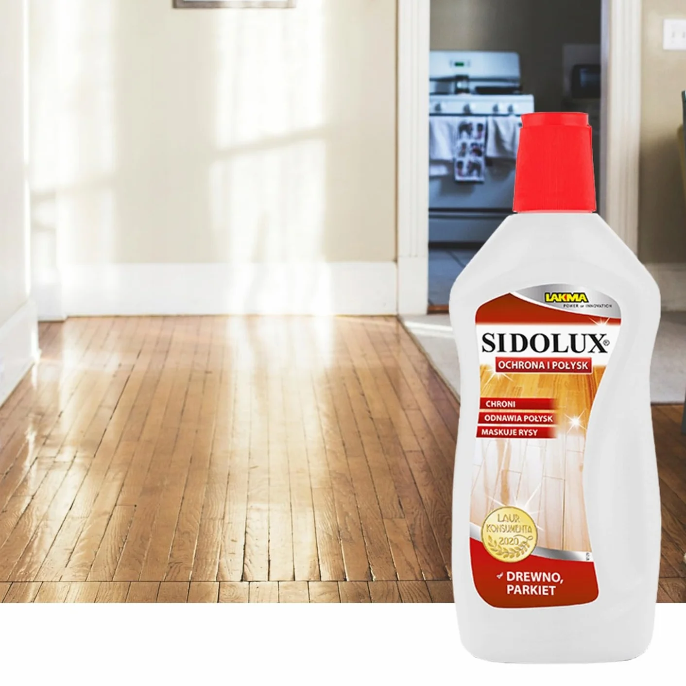 C Sidolux płyn do podłogi 500ml Nabłyszcza. Drewna