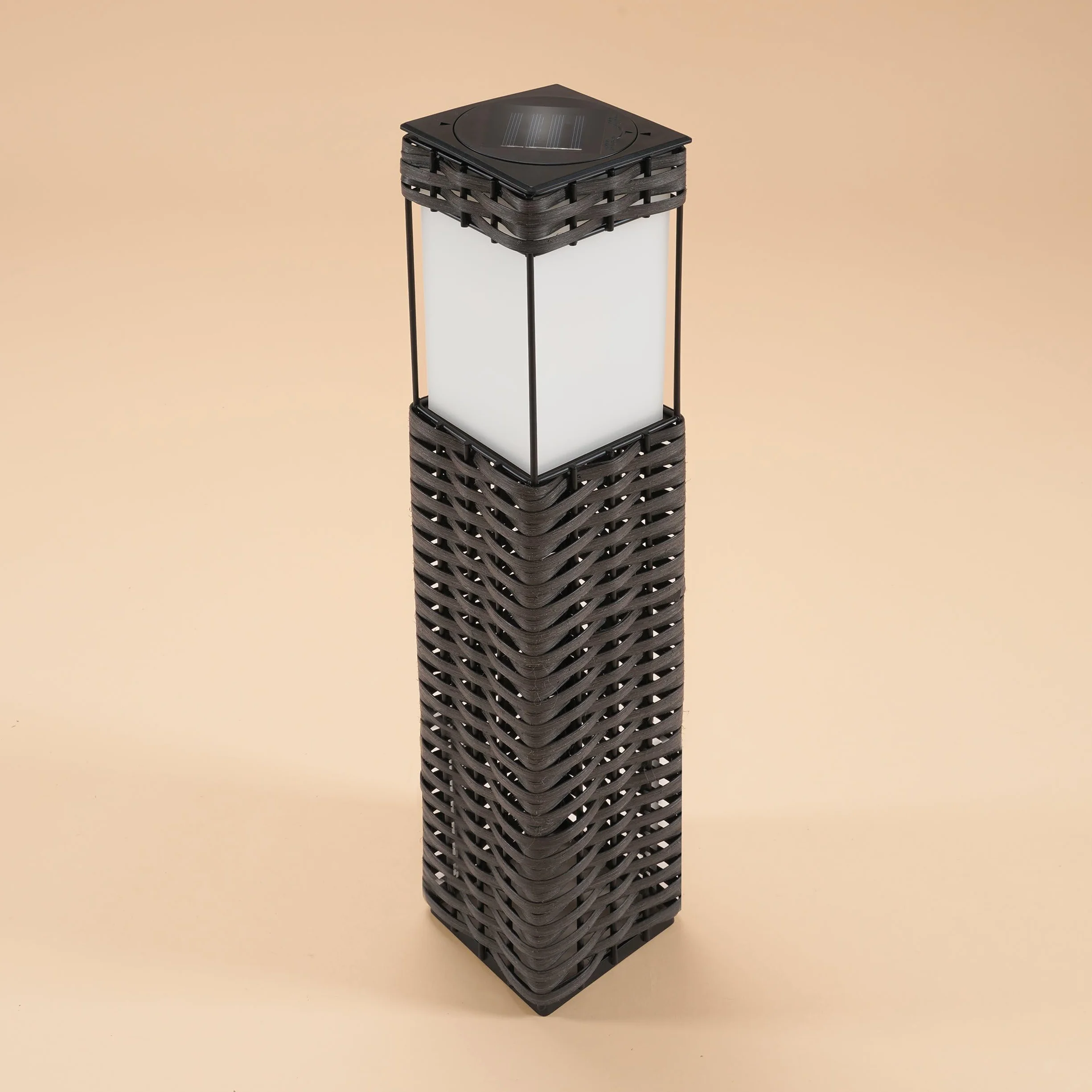 Esotec solarna lampa stojąca rattanowa LED ogrodowa ścieżki