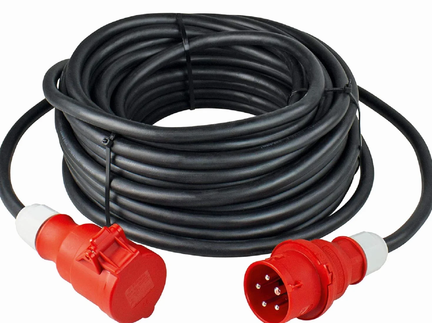 as - Schwabe Starkstrom Verlängerungskabel 10 m – 400 V, 16 A Verlängerungskabel – Ideal für Baustelle / Garten – 5-polige, robuste Verlängerung für Außenbereich – IP44 – Made in Germany I 60366