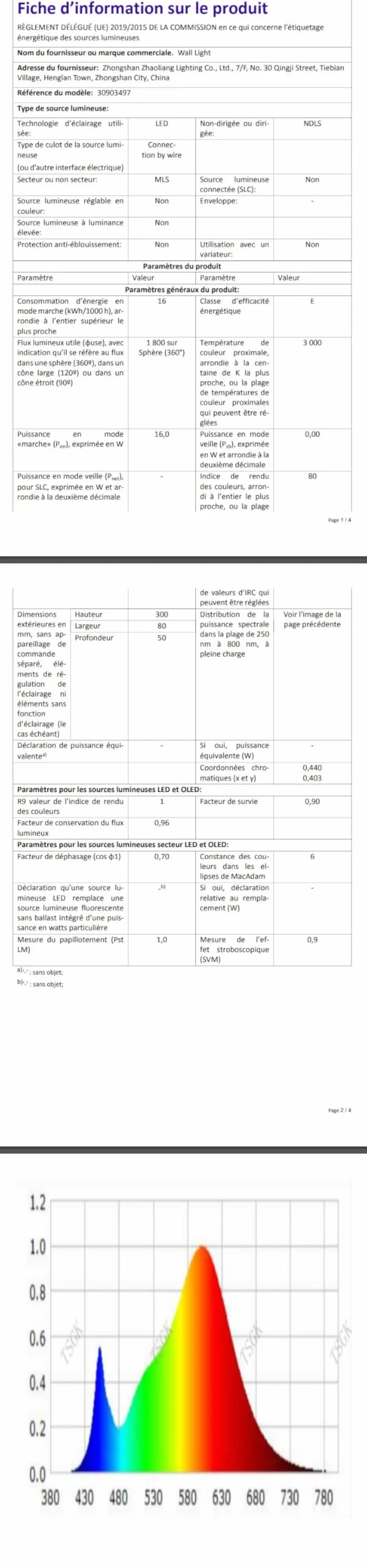Riserva Zewnętrzna lampa ścienna LED 16 W, wodoodporna IP65 lampa zewnętrzna, 3000 K ciepła biel czarna lampa ścienna do wnętrz 30 cm