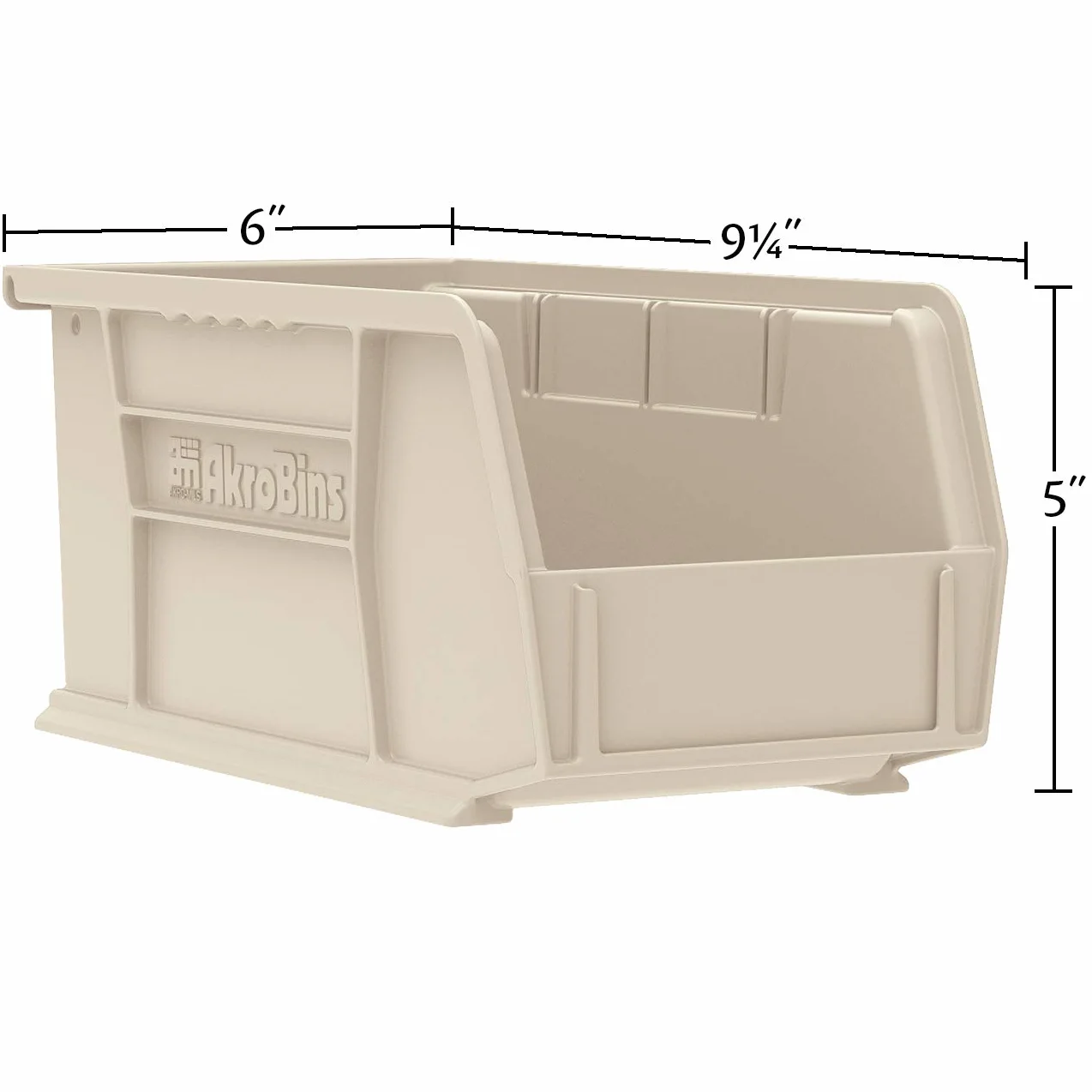 Akro-Mils 30237SCLAR plastikowy pojemnik do układania w stos wiszący kosz Akro, 23-1/4 cala na 15 cm, przezroczysty