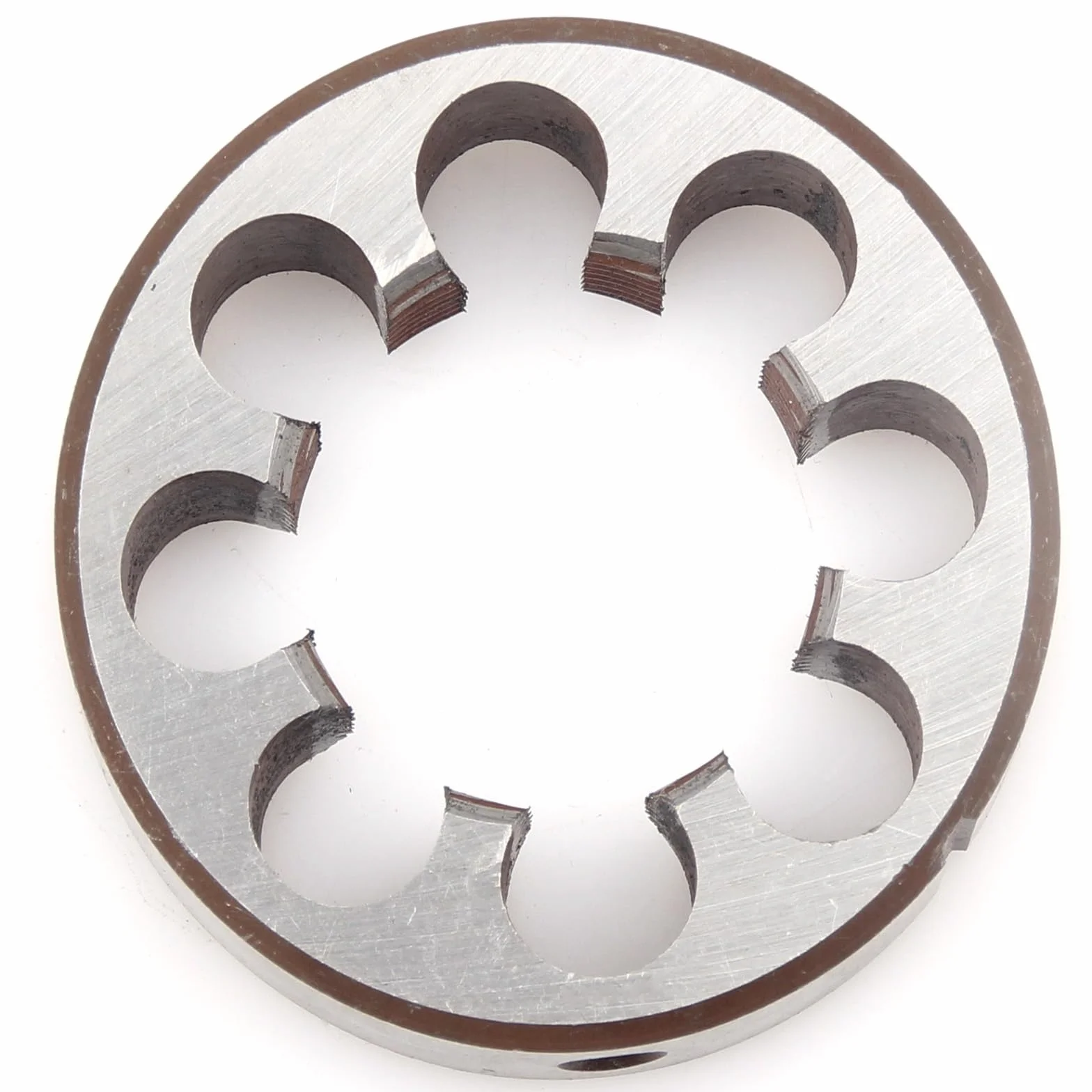 2.5-1.9 cm-12 UN Round Die, 1-3/10.2 cm x 12 Matryca do gwintowania prawa ręka | 1-1,9 cm - 12 gwintów UN, wykonana ze stopu stali narzędziowej, używana do gwintowania gwintów wewnętrznych.