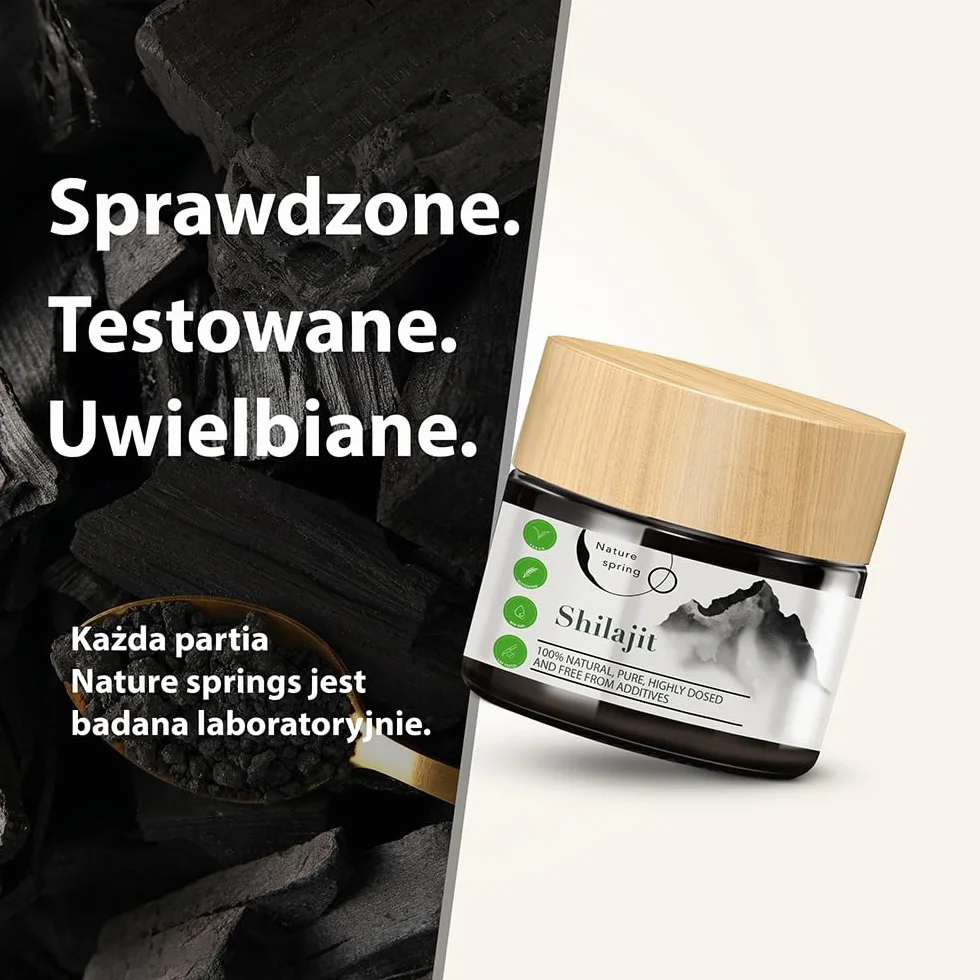 Mumijo Shilajit Żywica w Szkło z Kwasem Fulwowym i Humusowym Wspomaga System Immunologiczny