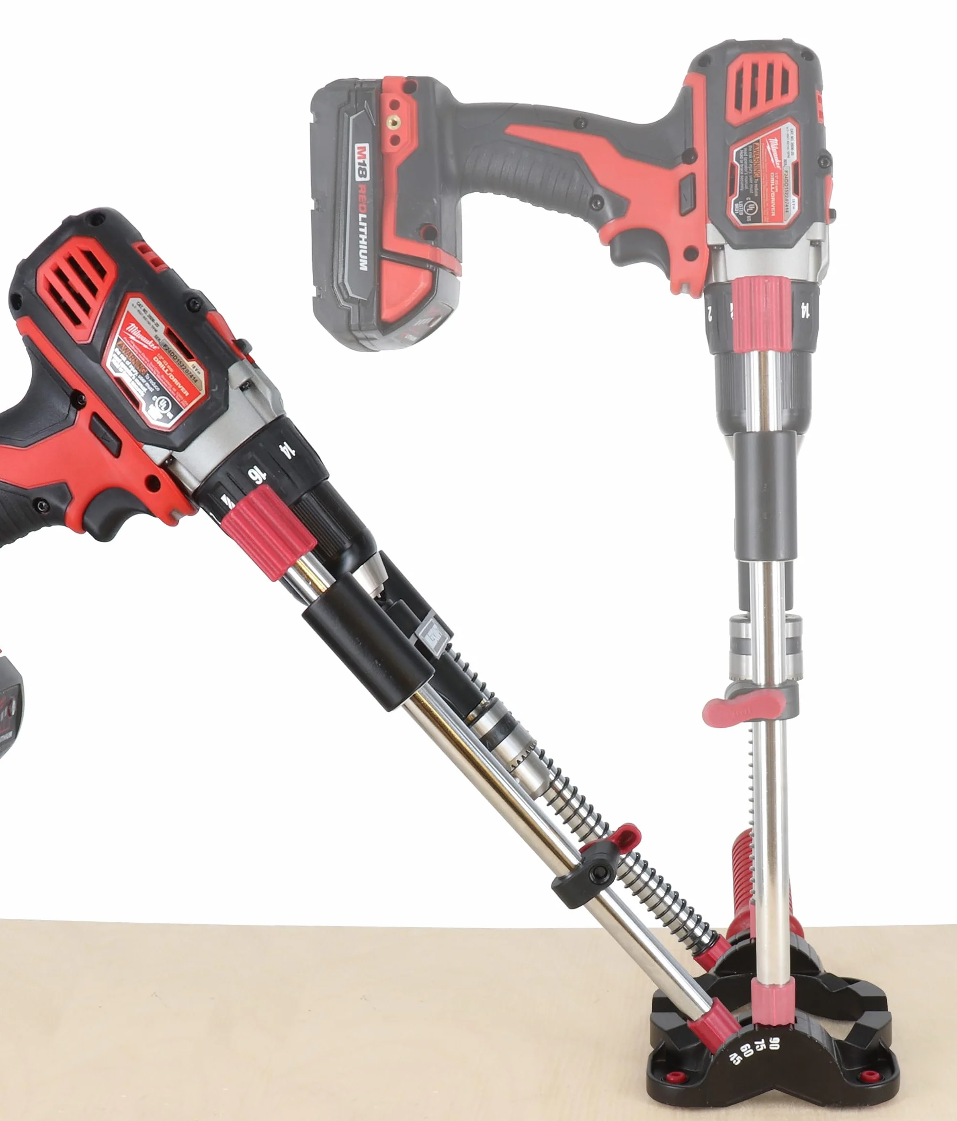 Milescraft 1318 DrillMate Portable mocowanie prowadnicy wiertarki samocentrująca podstawa 3/8"