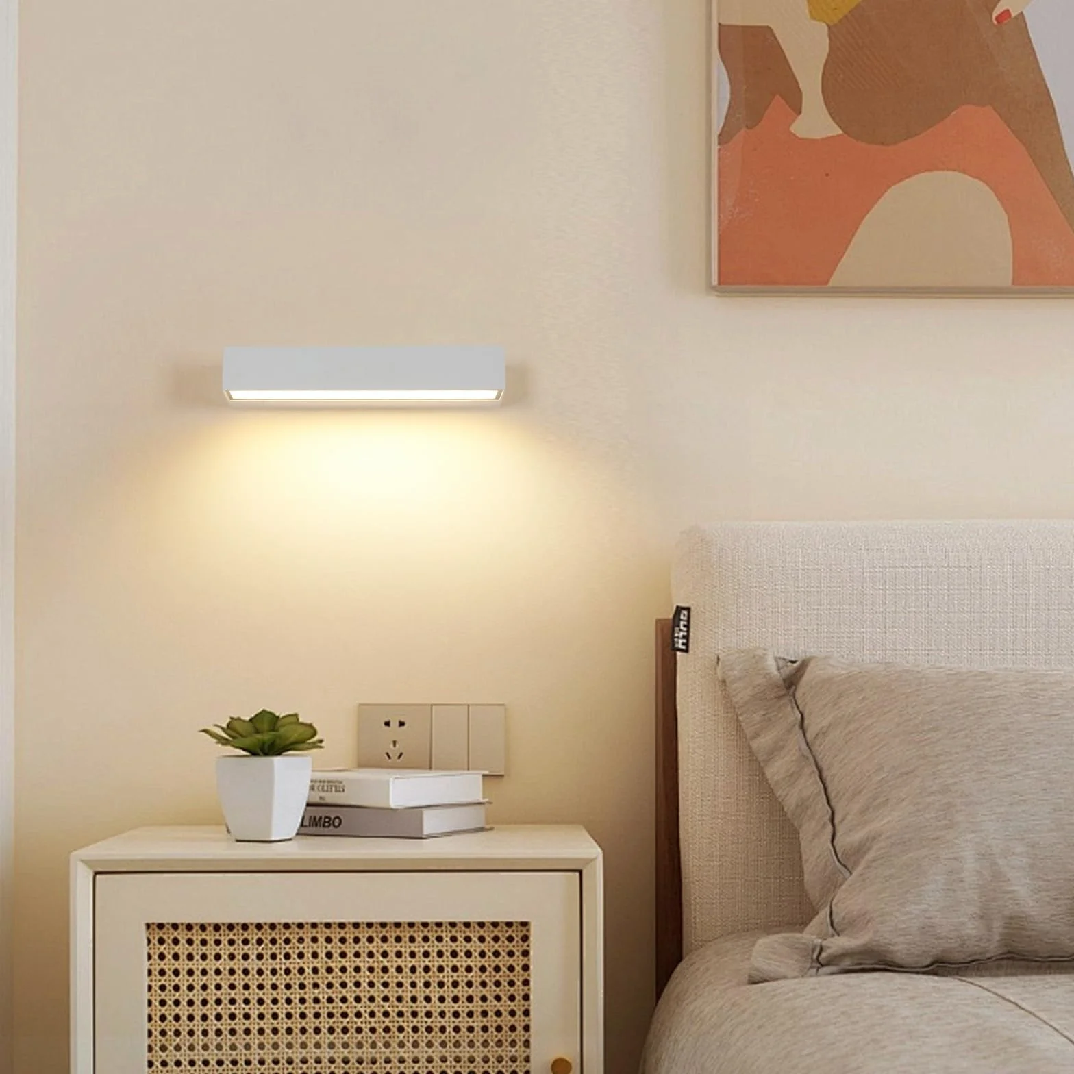 Riserva Zewnętrzna lampa ścienna LED 16 W, wodoodporna IP65 lampa zewnętrzna, 3000 K ciepła biel czarna lampa ścienna do wnętrz 30 cm