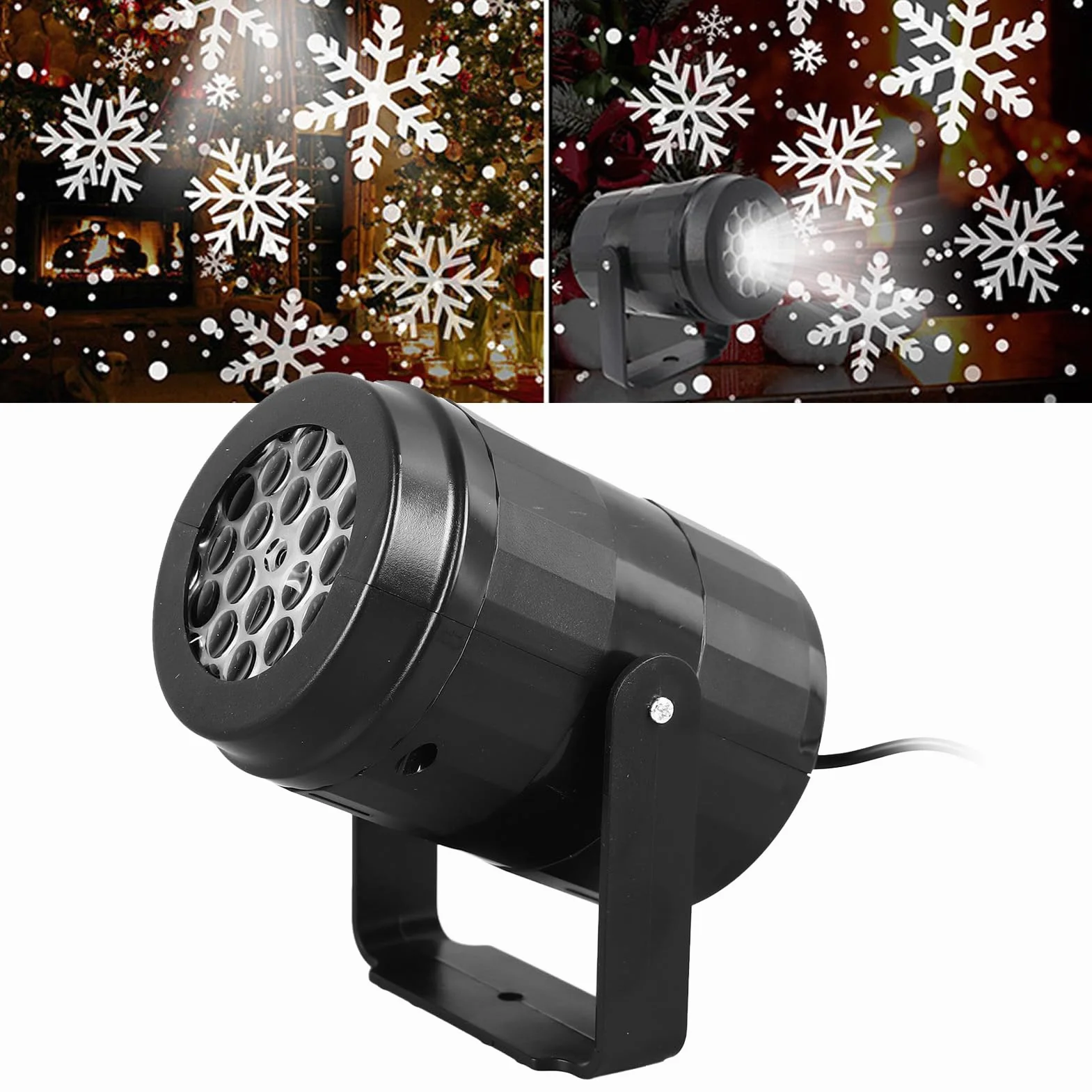 Światła Projektora z Płatkami śniegu Bożonarodzeniowego IP65 Wodoodporna Dynamiczna Dioda LED HD Opady śniegu Obrotowa jasność o Wysokiej Jasności do Dekoracji Wnętrz w Ogrodzie