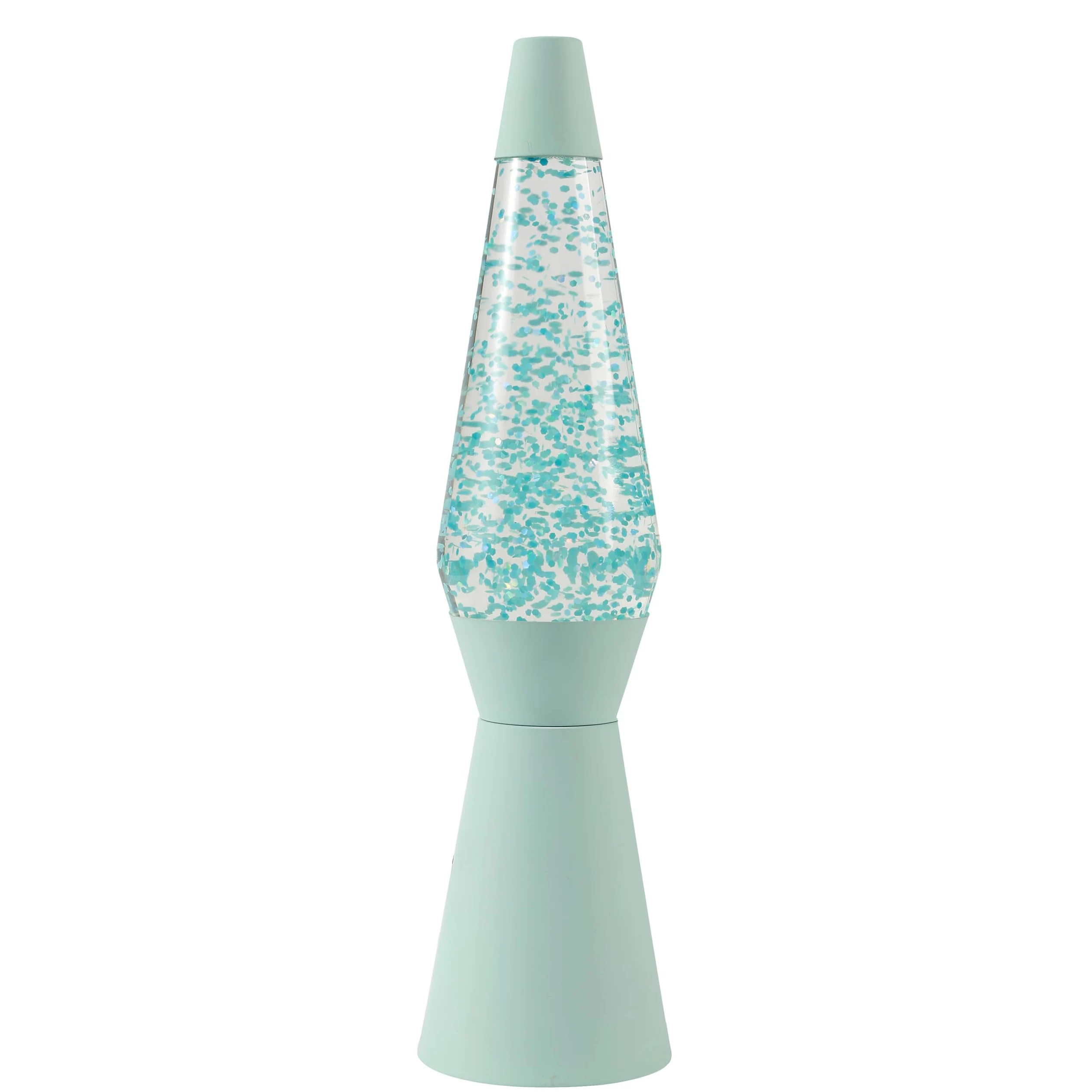 I-TOTAL - Płynna lampa lawowa 40 cm (pastelowy zielony brokat Spaceship)