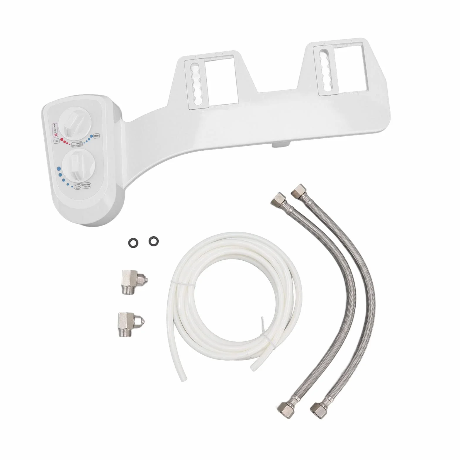 Hyuduo Nasadka do Bidetu Toaletowego Nieelektryczny, Samoczyszczący Bidet, Ruchoma Dysza z Podwójnym Pokrętłem do Domowej łazienki, Higieniczna Myjnia dla Dzieci, Dorosłych i Osób Starszych