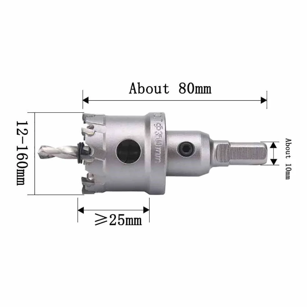TCT wiertło do otwornic rdzeniowych do metalu, stali nierdzewnej, drewna, cięcia grubych płyt, frezów, narzędzi wiertniczych, 130 mm