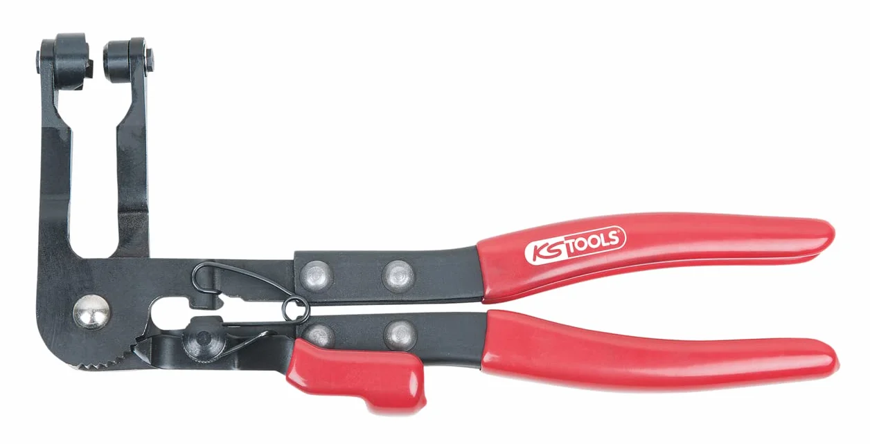 KS Tools 115.1198 Szczypce do zacisków do przewodów giętkich, wygięte