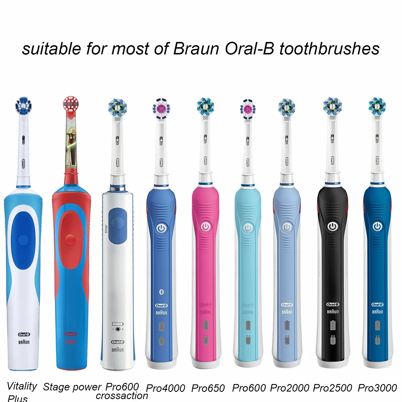 Nincha Przenośne etui podróżne na szczoteczki do zębów, do serii Oral-B Pro, zamienne, plastikowe