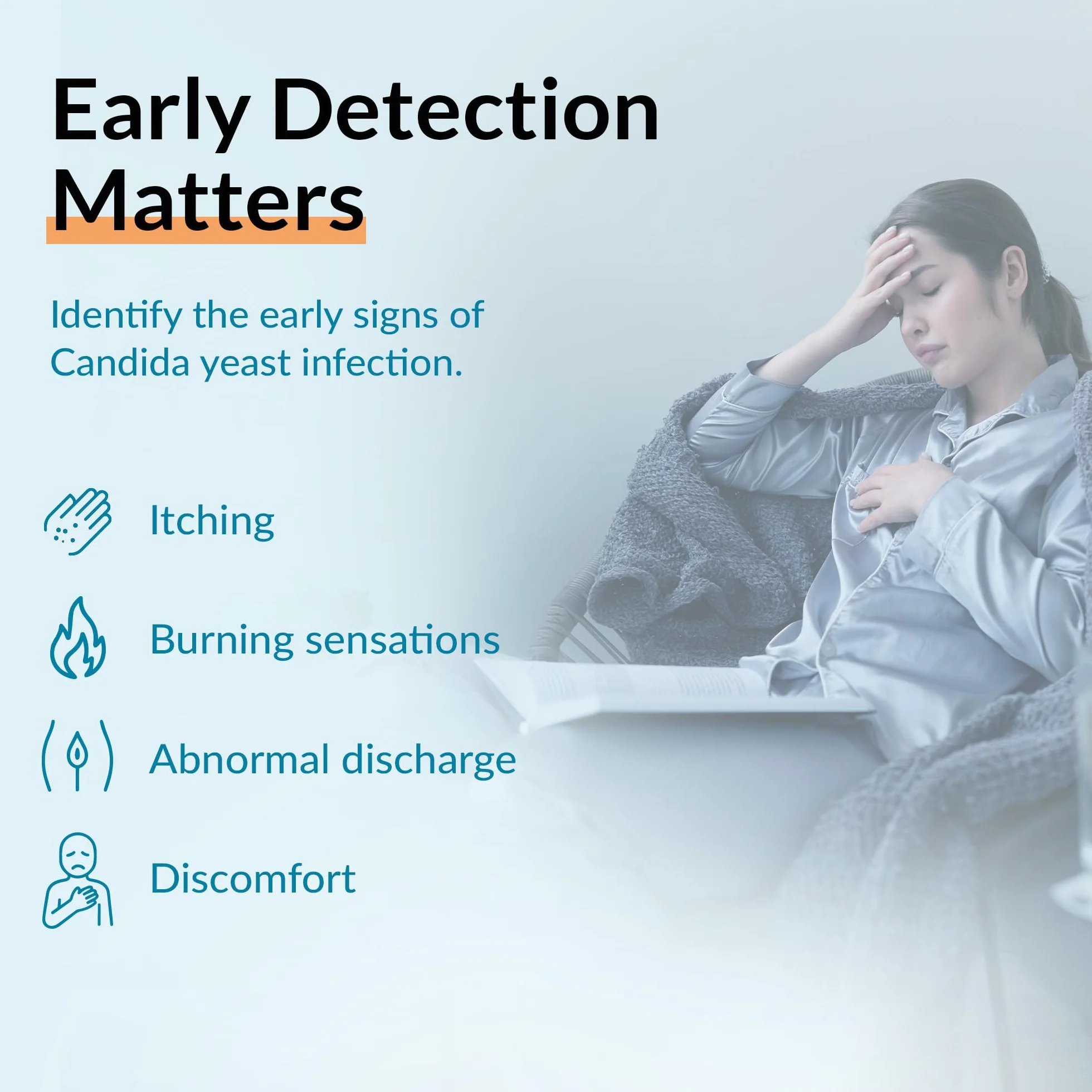 GetTested Zestaw testowy At-Home Candida – zestaw do szybkiego testowania pleśniawki dla kobiet, samotest wymazu z pochwy Candida Albicans, szybkie i dokładne wyniki