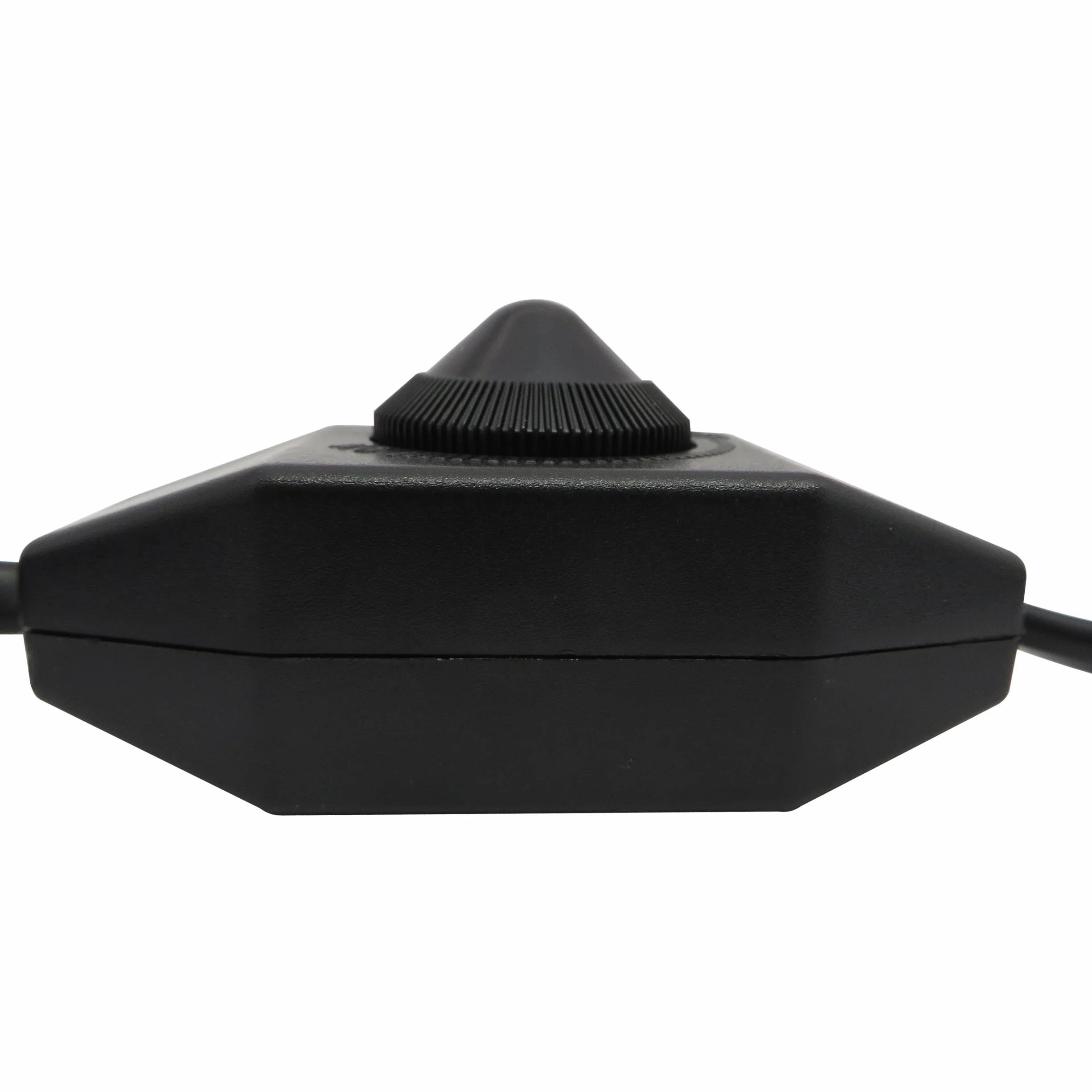Ściemniacz LED 1-60 W z kablem o długości 2 m (wtyczka + gniazdo), bezstopniowe ściemnianie/ściemnianie (żyłowy ściemniacz obrotowy) do żarówek LED – przełącznik ściemniacza pośredniego (czarny)