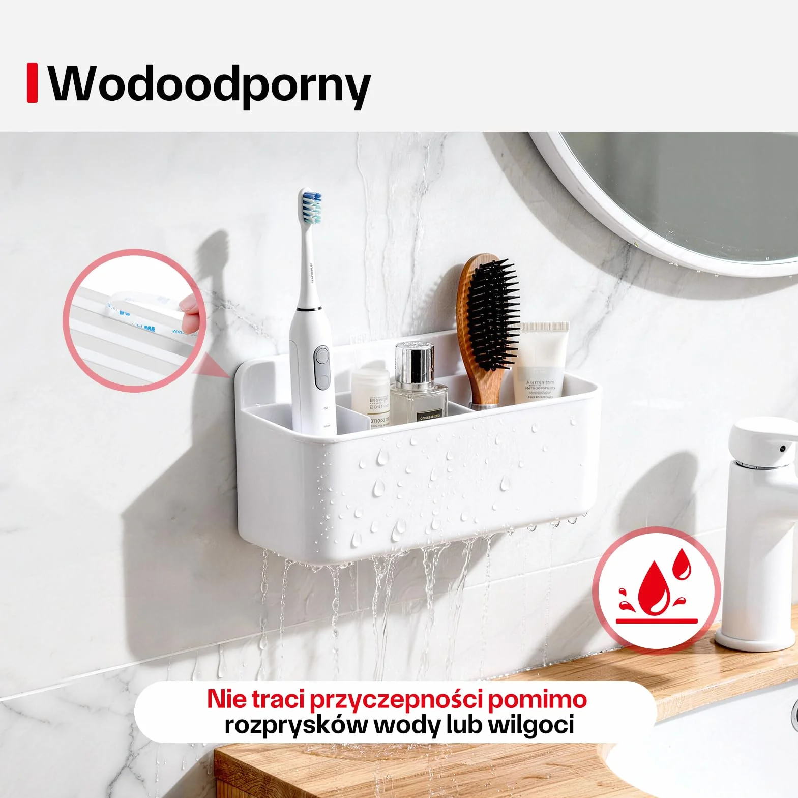 Tasma Dwustronna, 10 mm × 3 m Dwustronna Taśma Klejąca, 1600T PE - Extra Mocna Taśma Dwustronna, Wodoodporna Taśma Montażowa, Taśma Piankowa do Dekoracji Domu, Biura i Szkoły